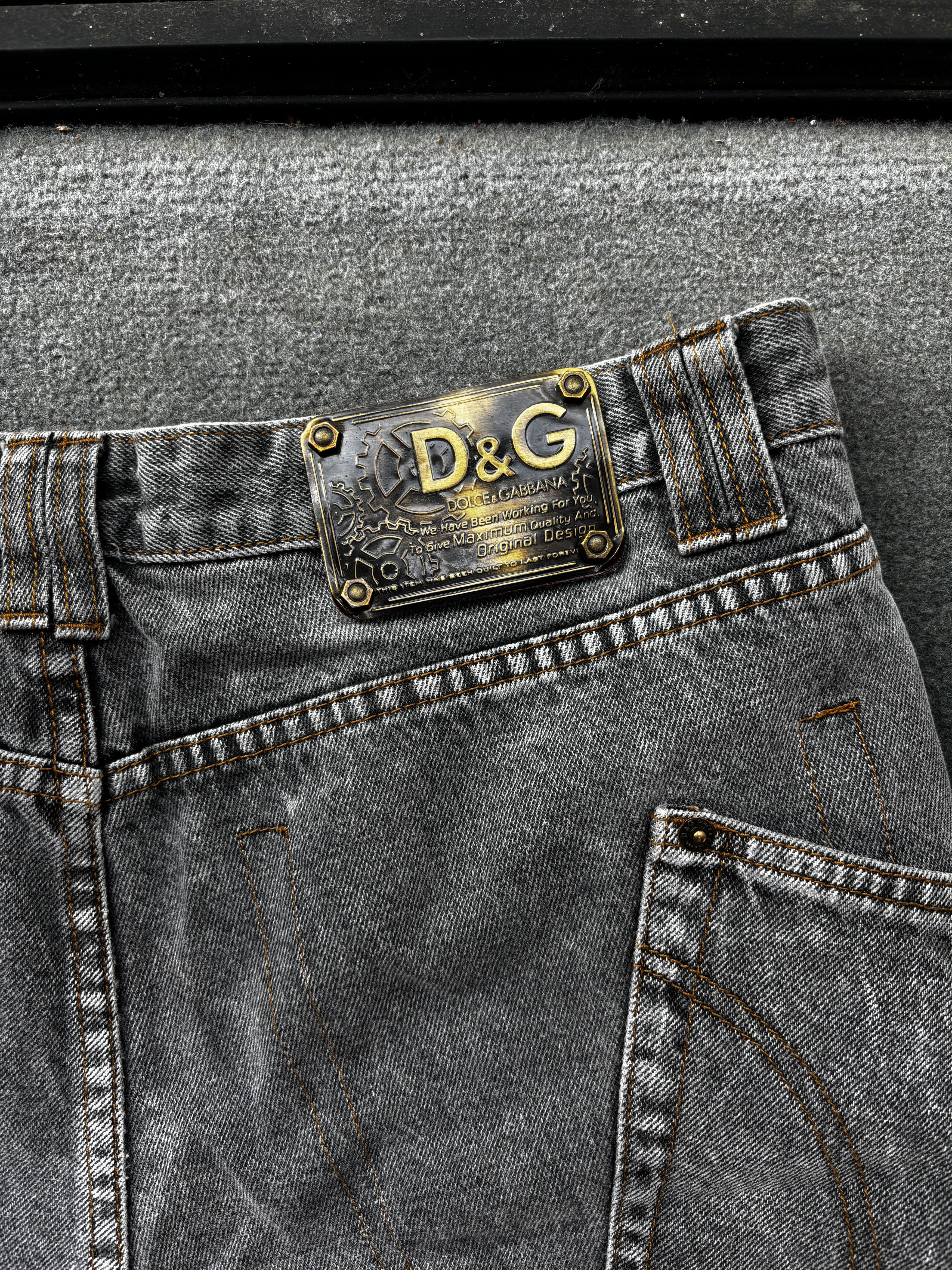 Dolce & Gabbana AW2003 Dolce & Gabbana Grey Eroded Denim Jeans Size US 32 / EU 48 - 5 Thumbnail