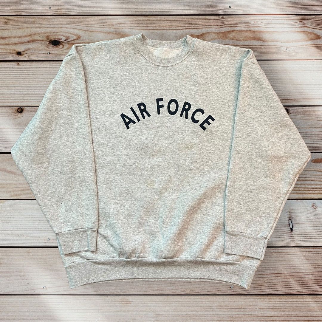 Vintage Vintage 90s Air Force Arc Crewneck Spellout Pullover Size US L / EU 52-54 / 3 - 1 Thumbnail