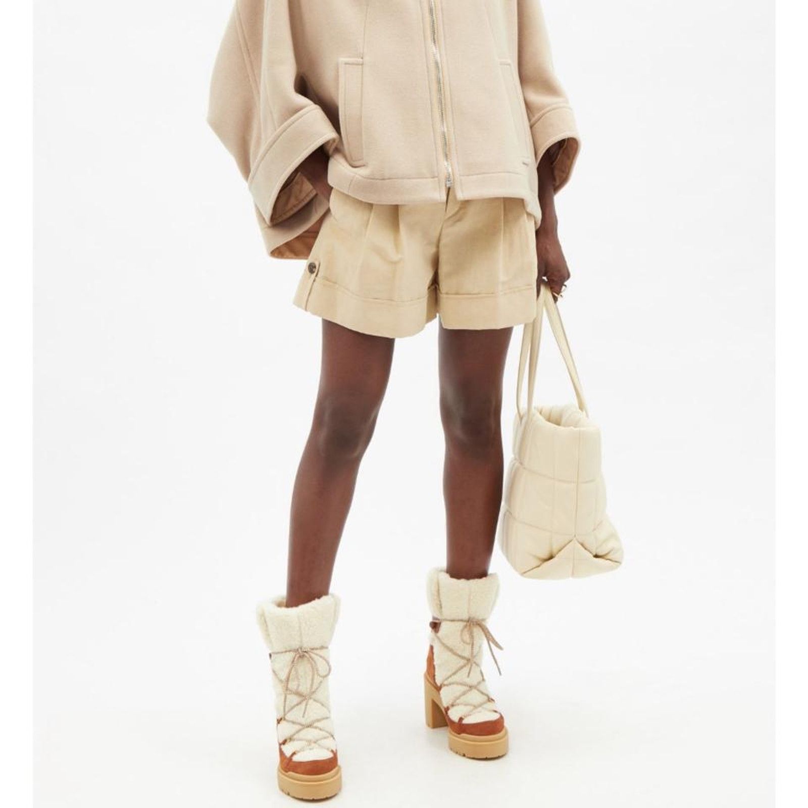 Valentino VLOGO suede leather and shearling ankle boots Size US 10.5 / IT 40.5 - 2 Thumbnail