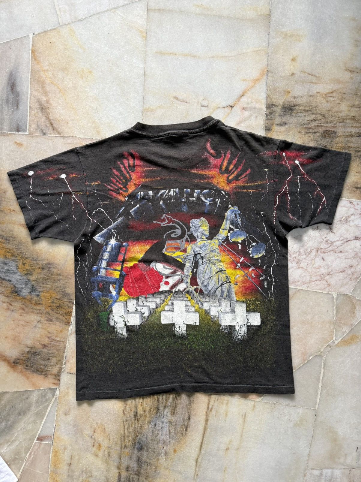 Band Tees × Metallica × Vintage Vintage 1991 Metalicca Size US XL / EU 56 / 4 - 5 Thumbnail