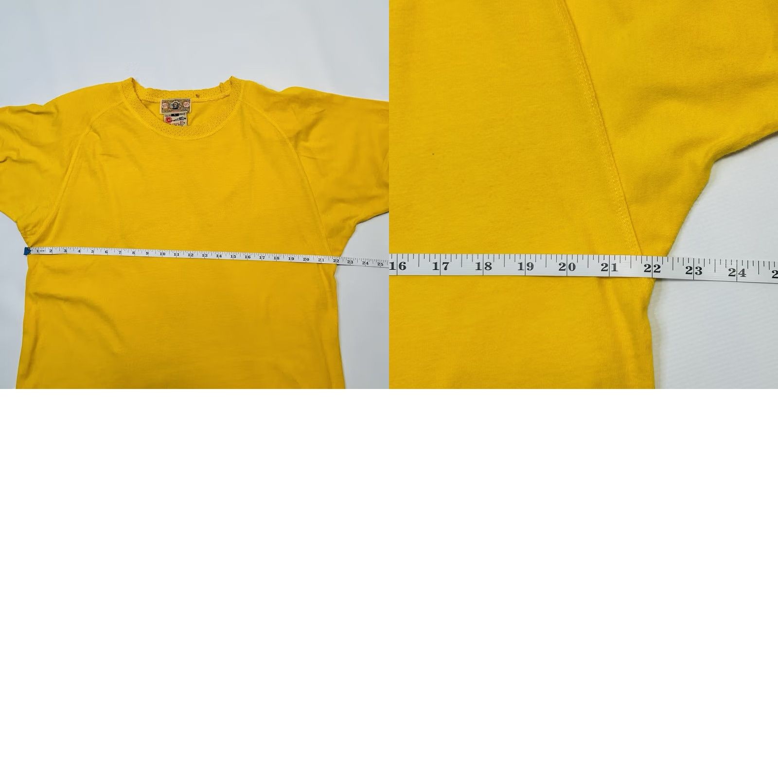 Vintage VINTAGE 80s Gene Ewing Bis Shirt Adults Large Yellow T-Shirt Monochrome, 100% Cotton, Hong Kong, Regular Fit, Casual Size L / US 10 / IT 46 - 9 Thumbnail