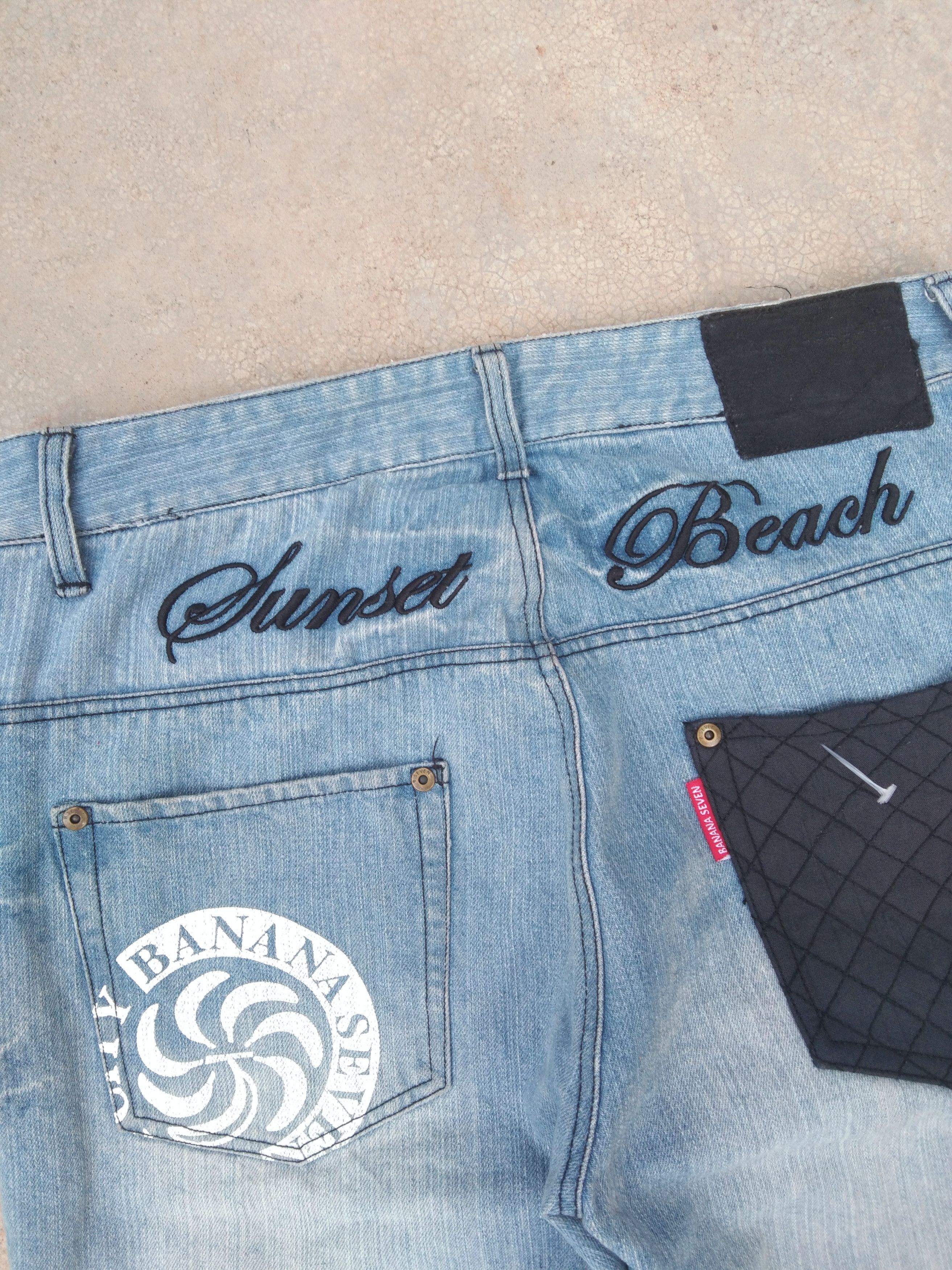 Crazy Y2k Banana Seven Whisker Straight Leg Jeans 32x33
