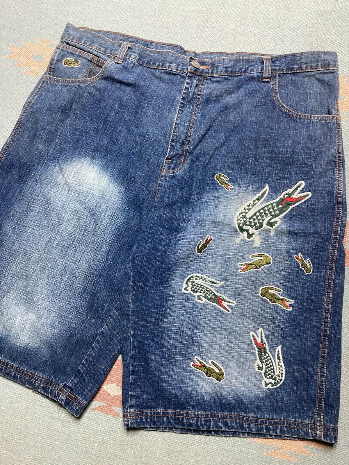 Lacoste × Vintage y2k baggy jeans shorts lacoste faded southpole alligator 44 Size US 44 / EU 60 - 2 Thumbnail