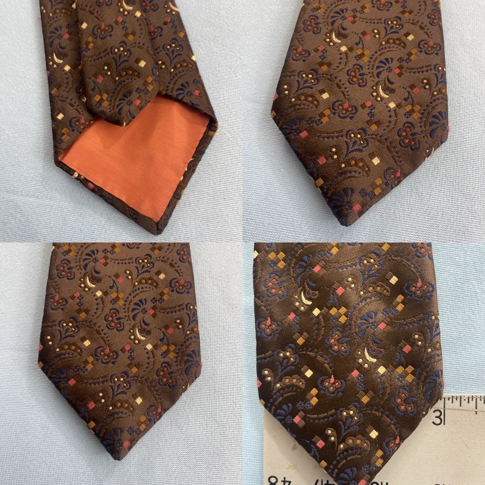 JCPenney VINTAGE JCPenney The Men's Shop Neck Tie Woven Paisley Deco Dot Brown 3x56 Capsule Necktie 1970s Men Tie Brown Size ONE SIZE - 8 Thumbnail