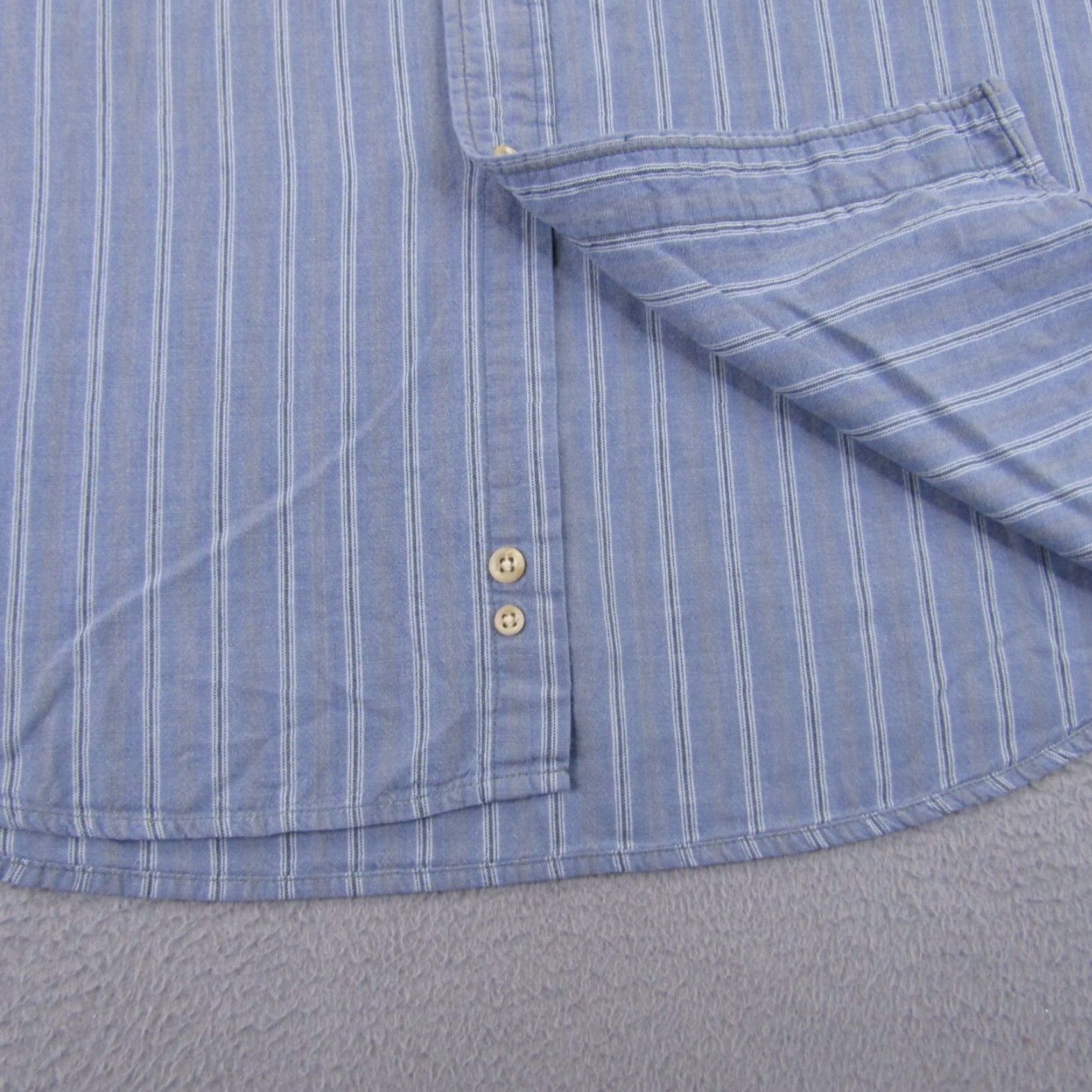 Eddie Bauer VINTAGE Eddie Bauer Shirt Mens XL Blue Stripes Button Up Camp Casual Outdoor Size US XL / EU 56 / 4 - 7 Thumbnail
