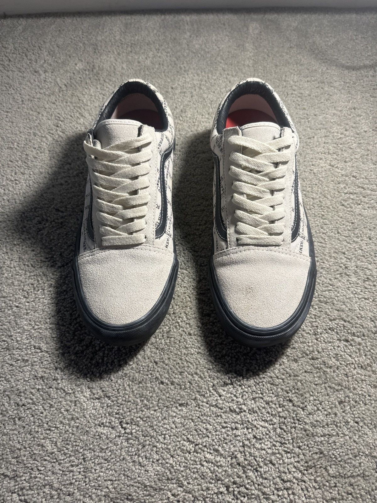 Supreme × Vans Supreme x Old Skool Pro “Logo Pattern- White” Size US 10 / EU 43 - 3 Thumbnail