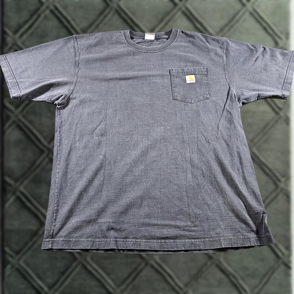 Carhartt Carhartt Shirt Mens L Gray Pocket Logo Workwear Heavyweight Tee T-Shirt Size US L / EU 52-54 / 3 - 1 Thumbnail