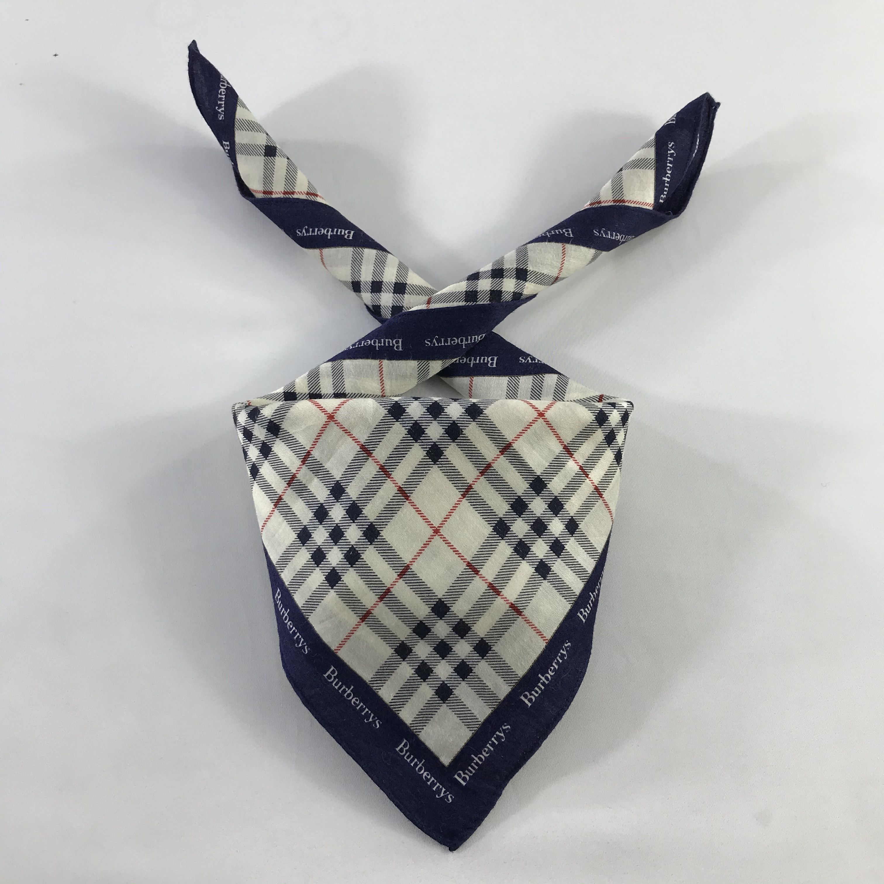 Burberry × Vintage Burberry Bandana / Handkerchief / Neckerchief - S497 Size ONE SIZE - 3 Thumbnail