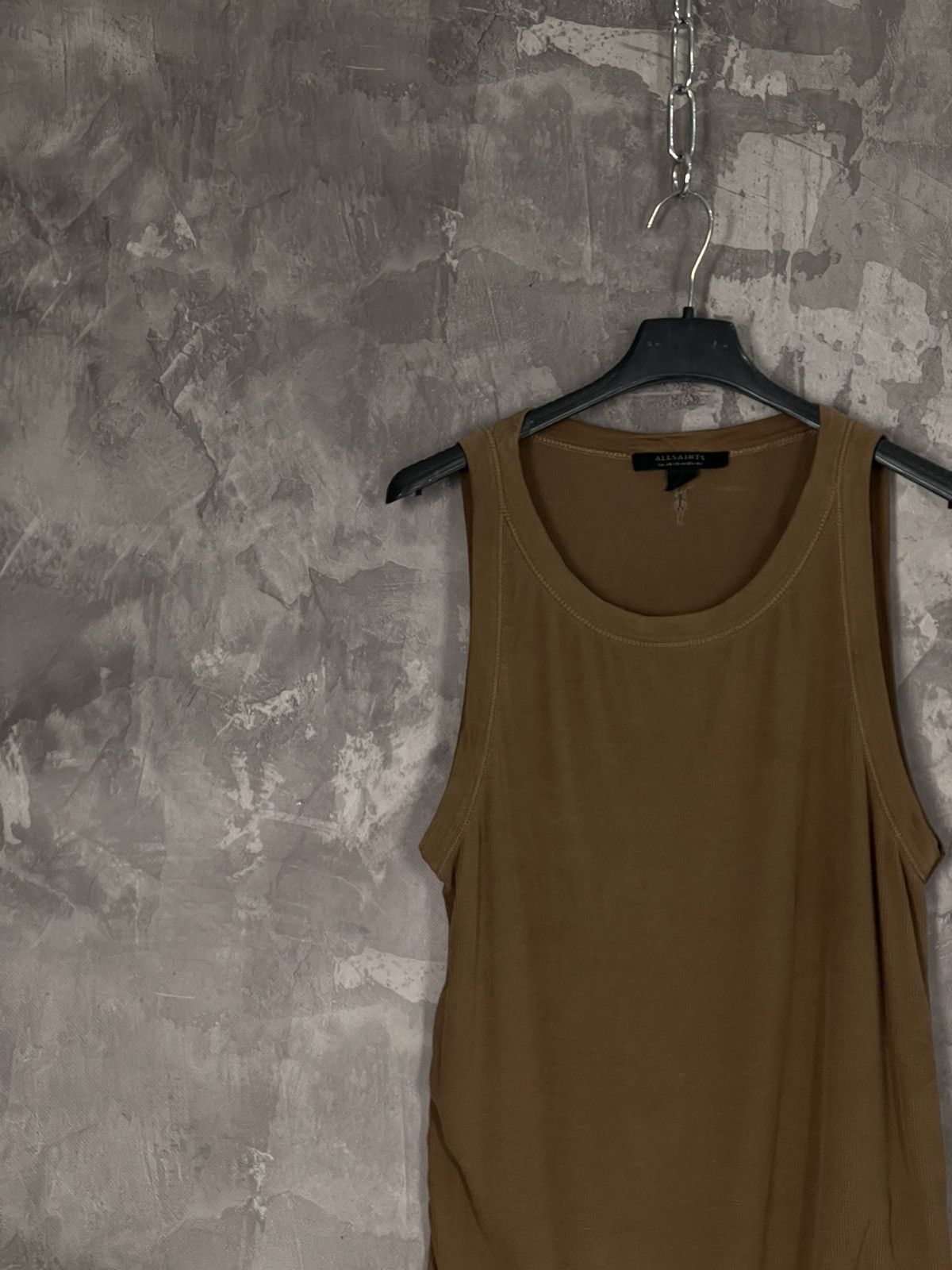 Allsaints × Japanese Brand Allsaints Y2K Brown Avant Garde Archival Tank Top shirt Size L / US 10 / IT 46 - 3 Thumbnail