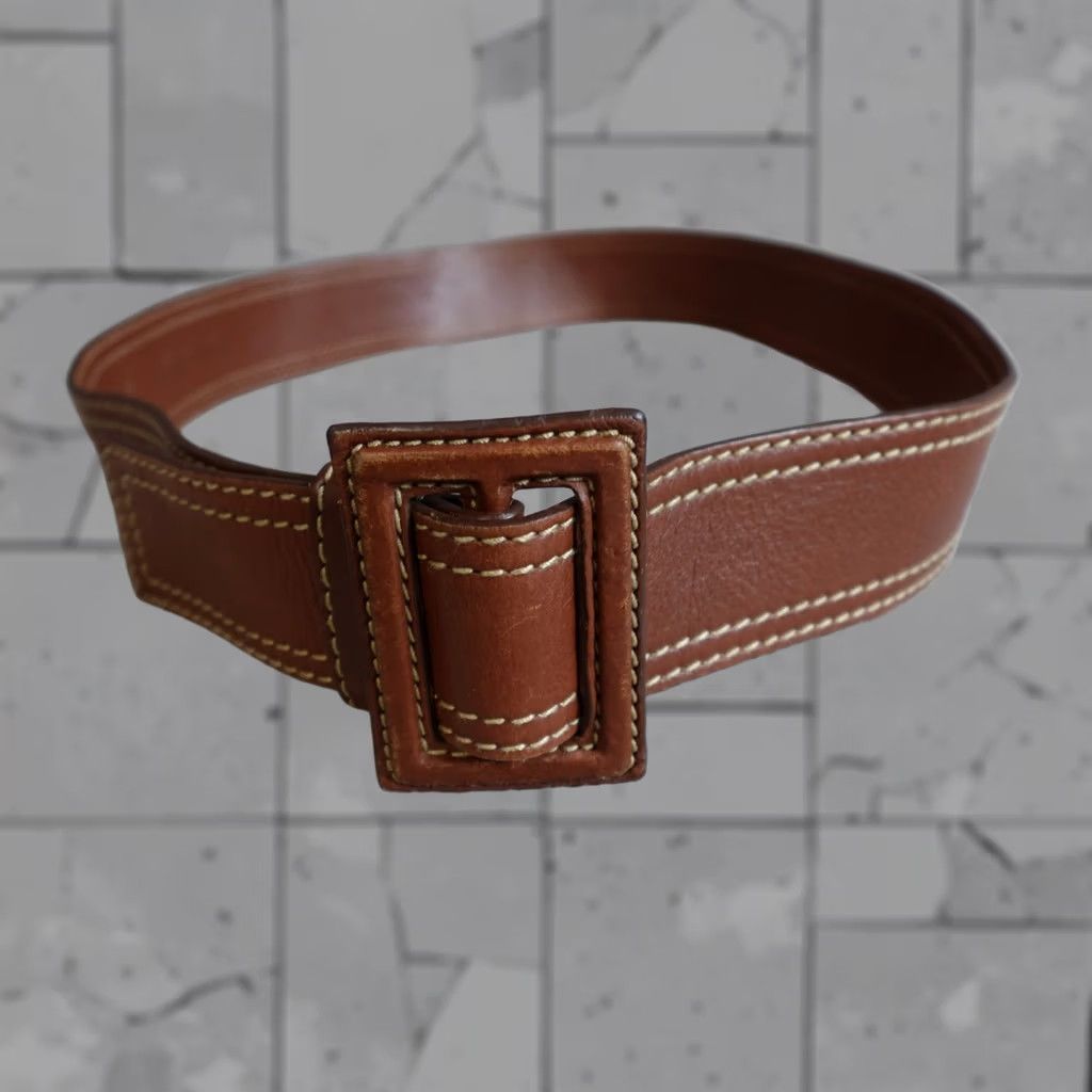 Miu Miu Miu Miu Belt Brown Leather Buckle Made in Italy Women One Size Vintage: No Regular Order Size ONE SIZE - 1 Thumbnail