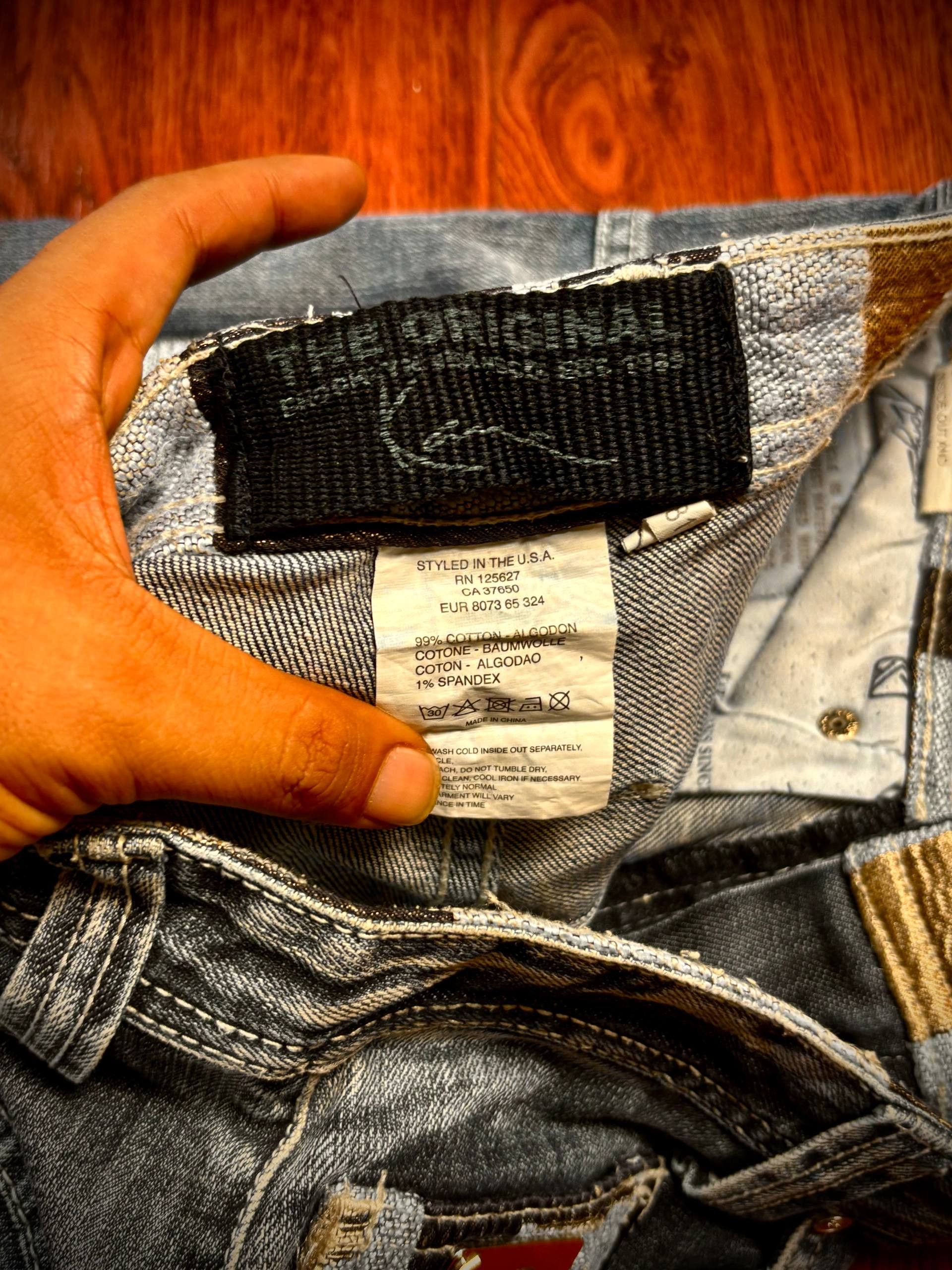 JNCO Vintage 90s Karl Kani Big Logo Patchwork Back Hit Denim Pant Size US 30 / EU 46 - 5 Thumbnail