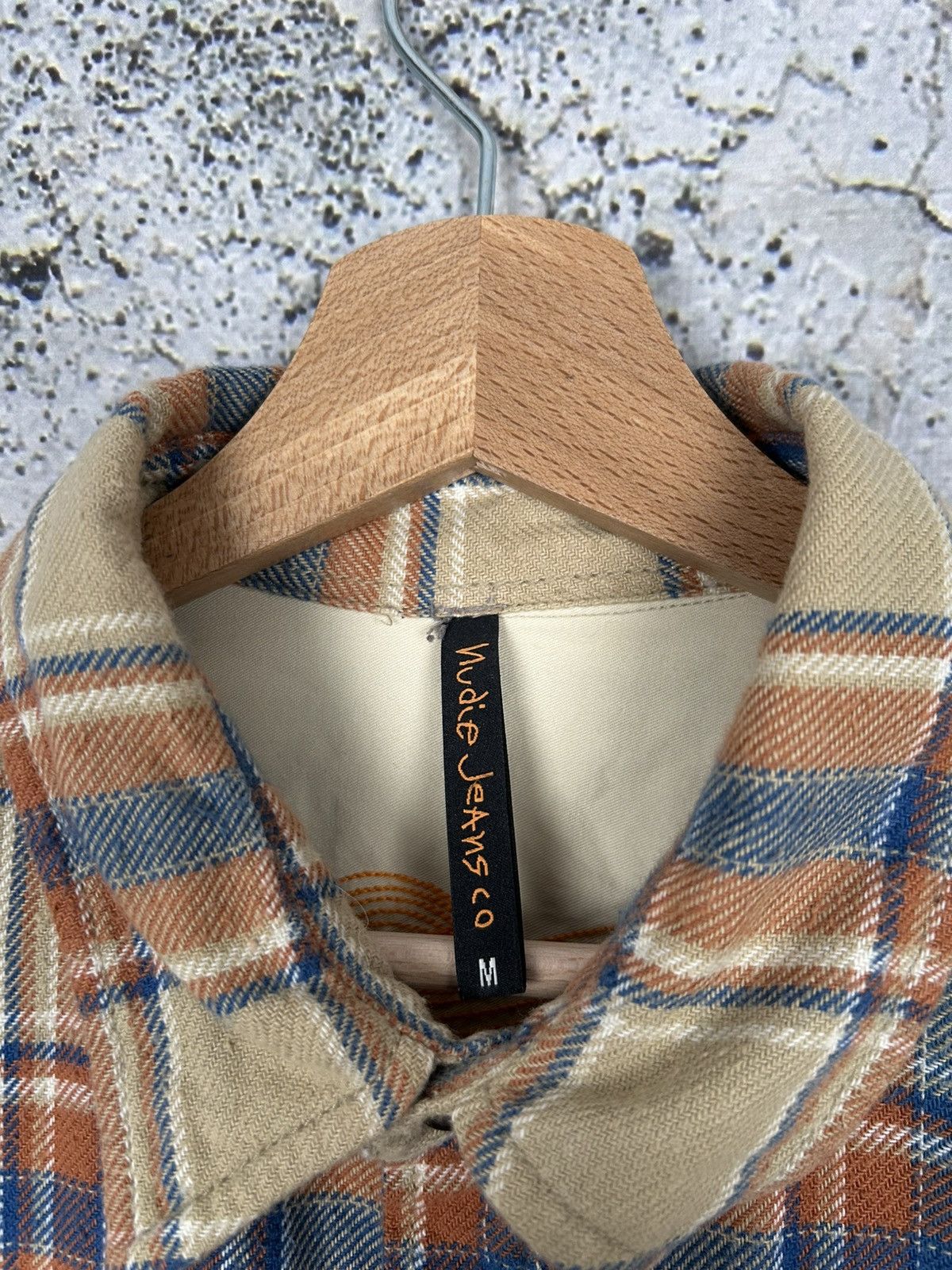 Nudie Jeans Nudie Jeans Beige Tartan Shirt Flannel Vintage Streetwear Size US M / EU 48-50 / 2 - 5 Thumbnail