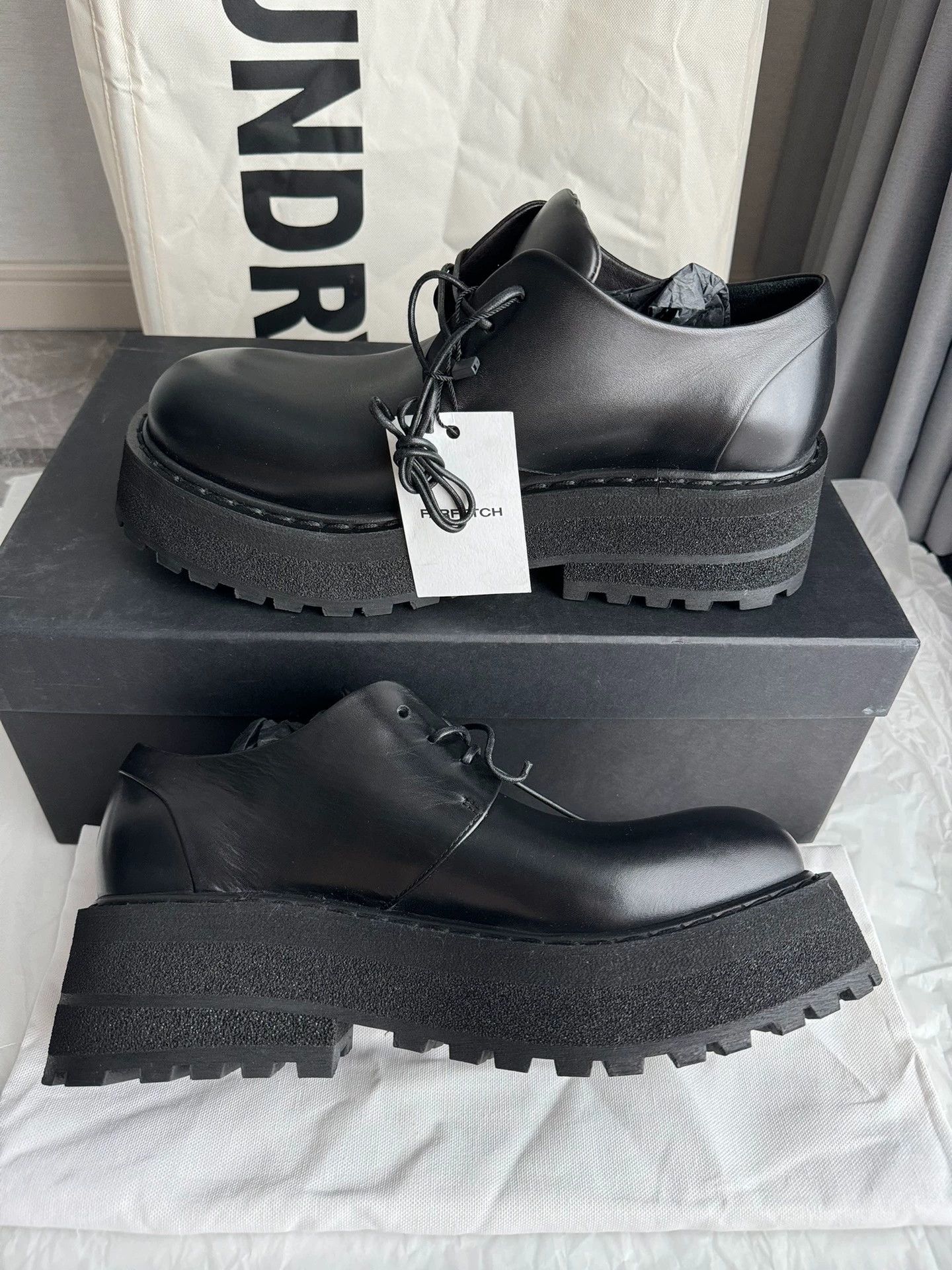 Marsell Marsell MM4241 Black Derby 40 Size US 7 / EU 40 - 5 Thumbnail