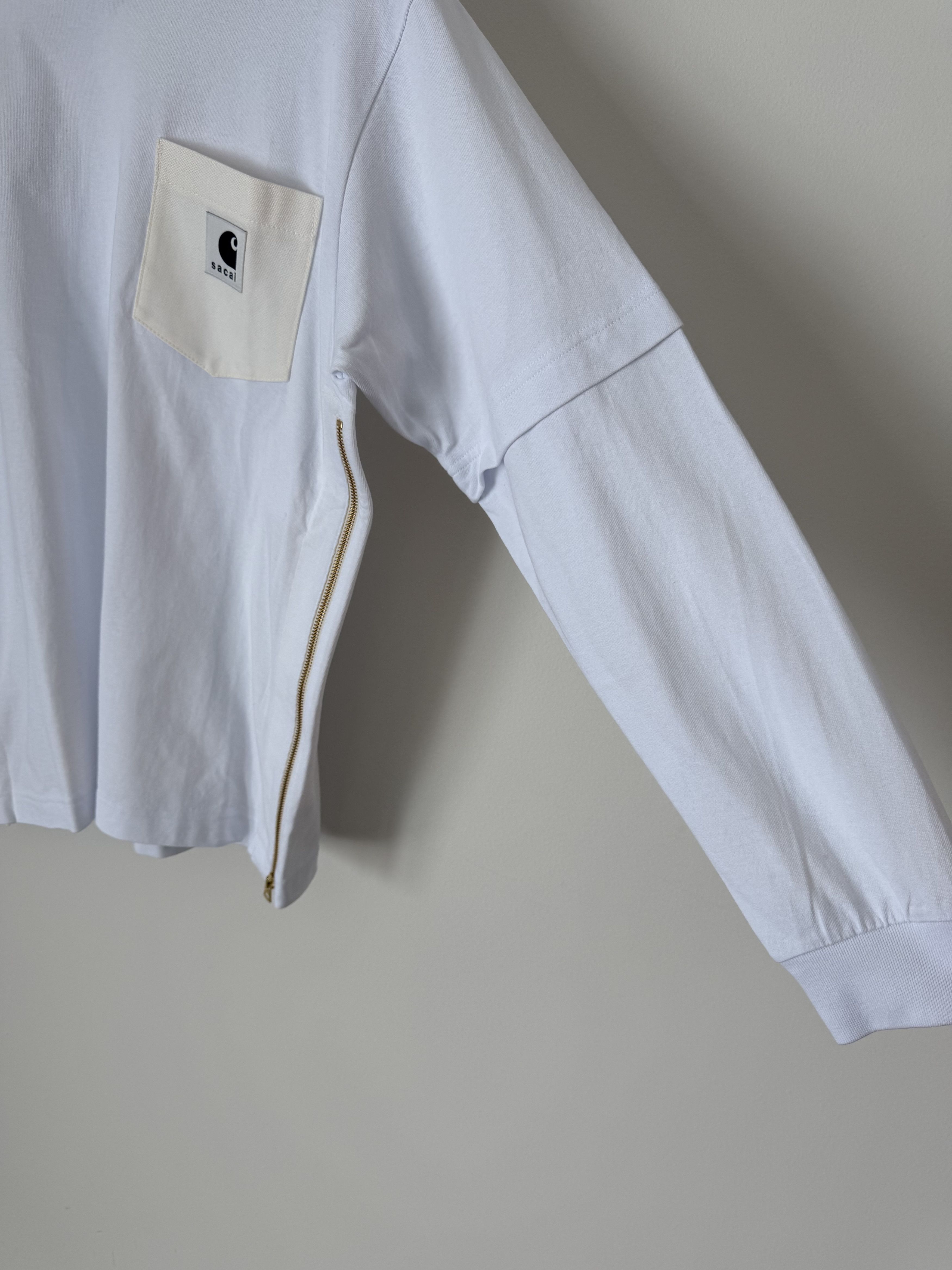 Carhartt Wip × Sacai Sacai Carhartt WIP Long Sleeve Shirt in White Size US M / EU 48-50 / 2 - 4 Thumbnail