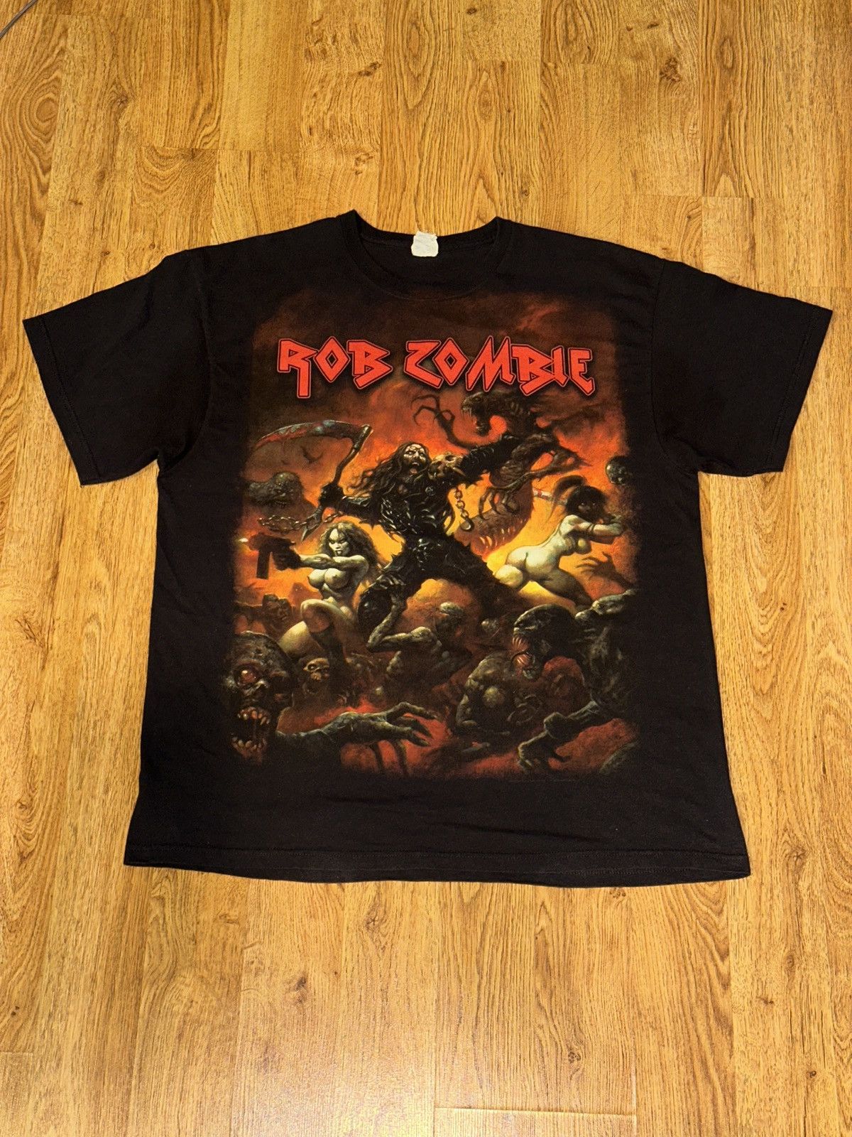 Delta Y2K 2010s ROB ZOMBIE Warrior Battle Scene Frazetta Style Size US XL / EU 56 / 4 - 1 Thumbnail