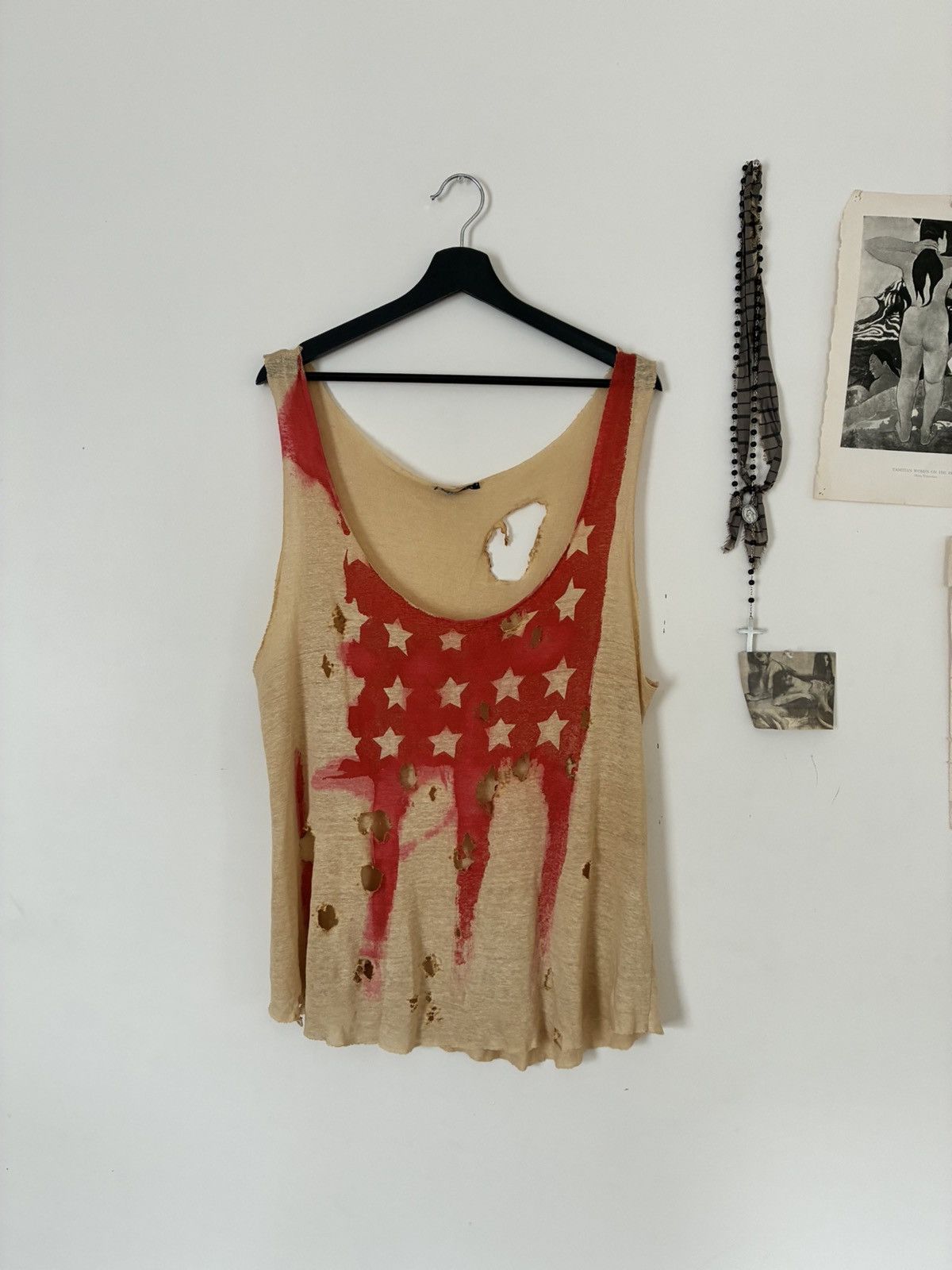 BALMAIN AMERICAN FLAG TANK バルマン タンクトップ Balmain, tank top with American flag - Unique Designer Pieces
