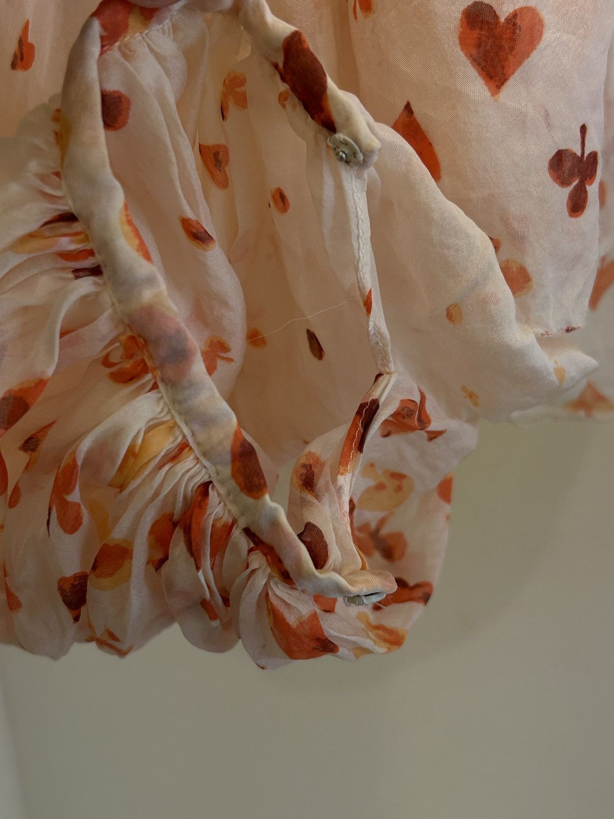Jean Paul Gaultier Vintage pleated silk blouse with printed pattern Size M / US 6-8 / IT 42-44 - 6 Thumbnail