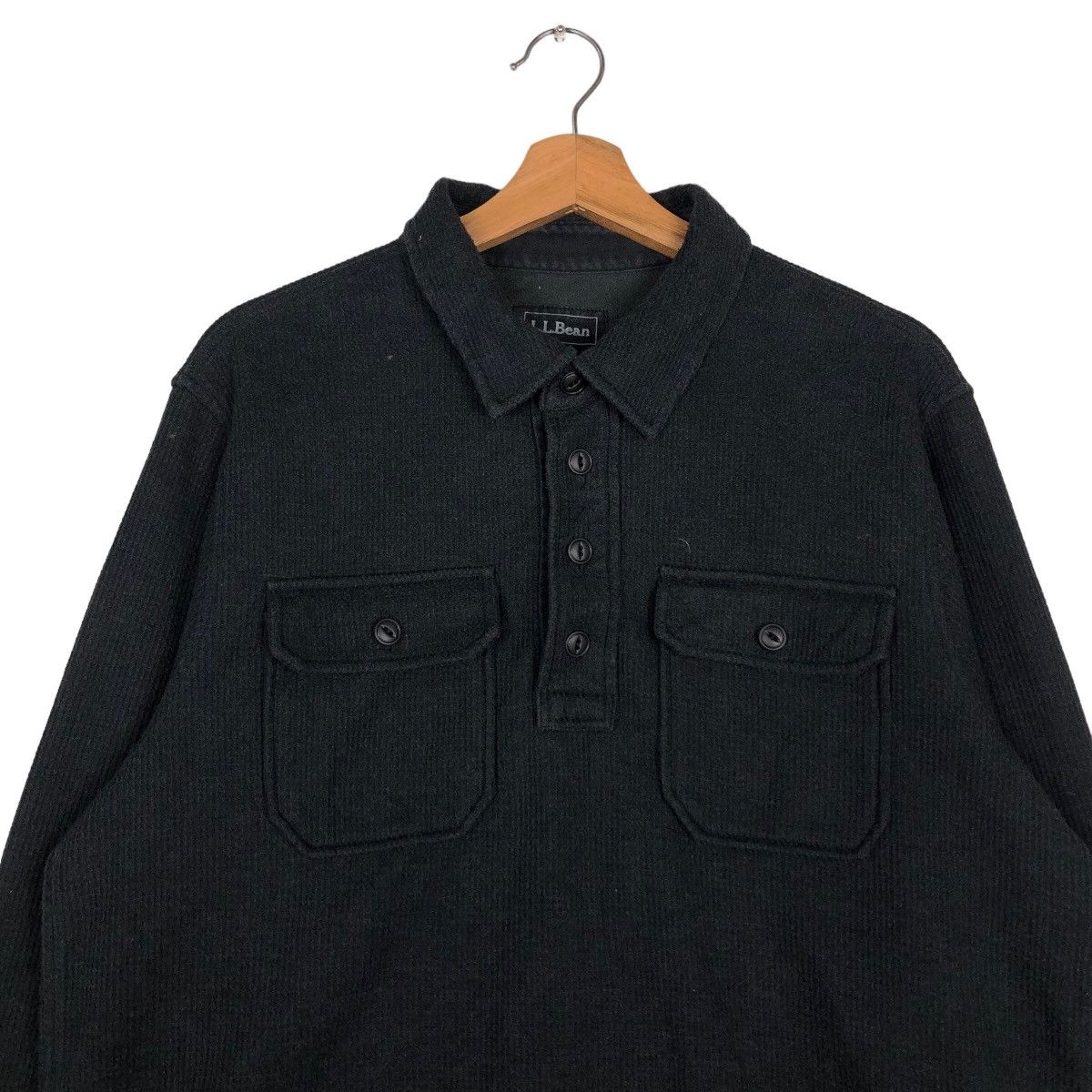 Japanese Brand 🔥Vintage Anorak Collar Jacket L.L.Bean Rich Black Size US M / EU 48-50 / 2 - 3 Thumbnail