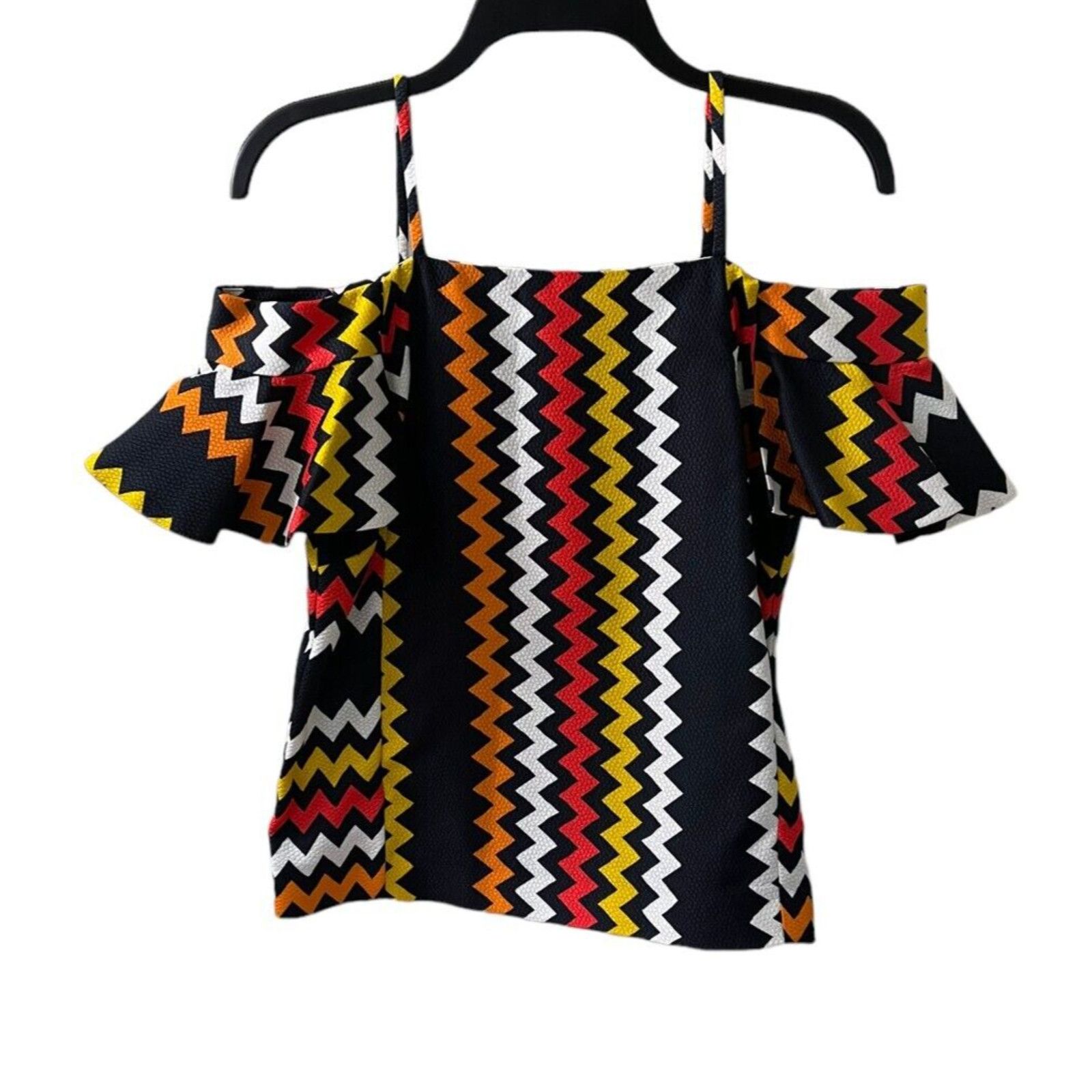 MSGM MSGM Women's Off Shoulder Blouse Black Colorful Size Small Size S / US 4 / IT 40 - 6 Thumbnail