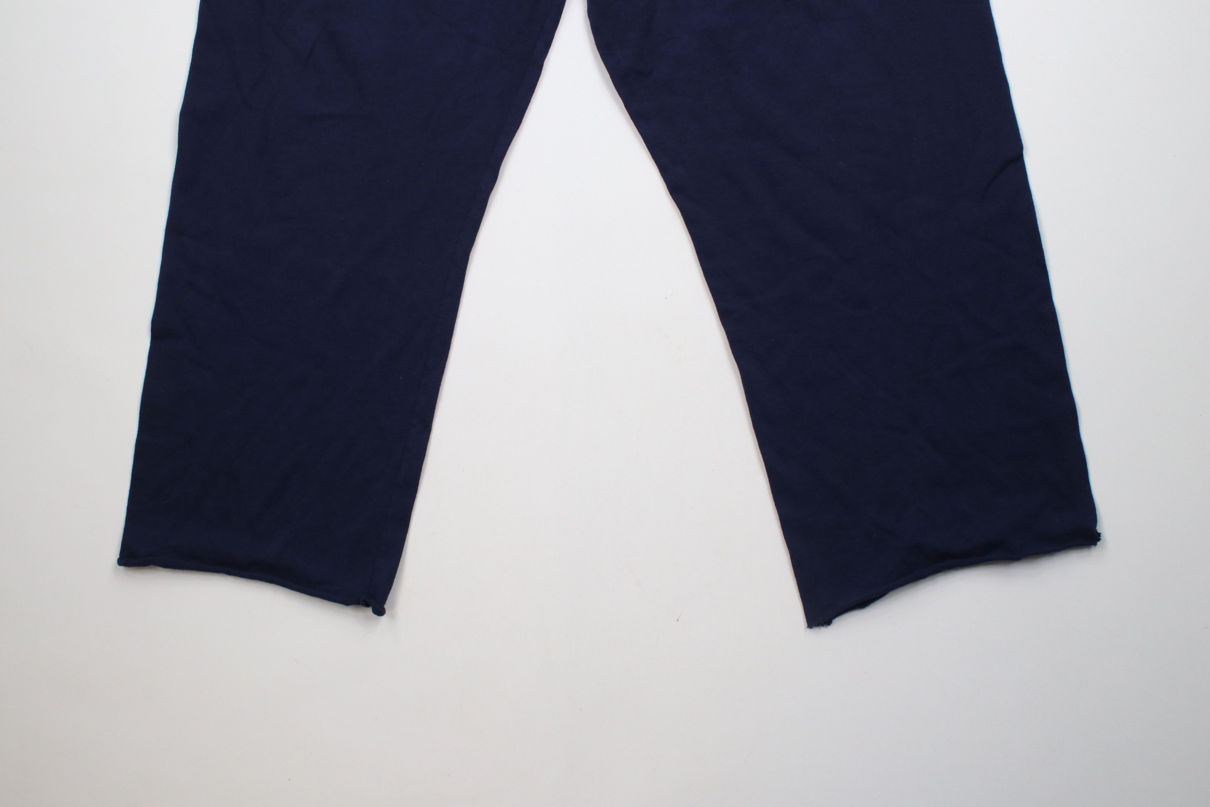 Russell Athletic × Vintage Vintage 90s Russell Athletic Blank Wide Leg Sweatpants Blue Size US 36 / EU 52 - 4 Thumbnail