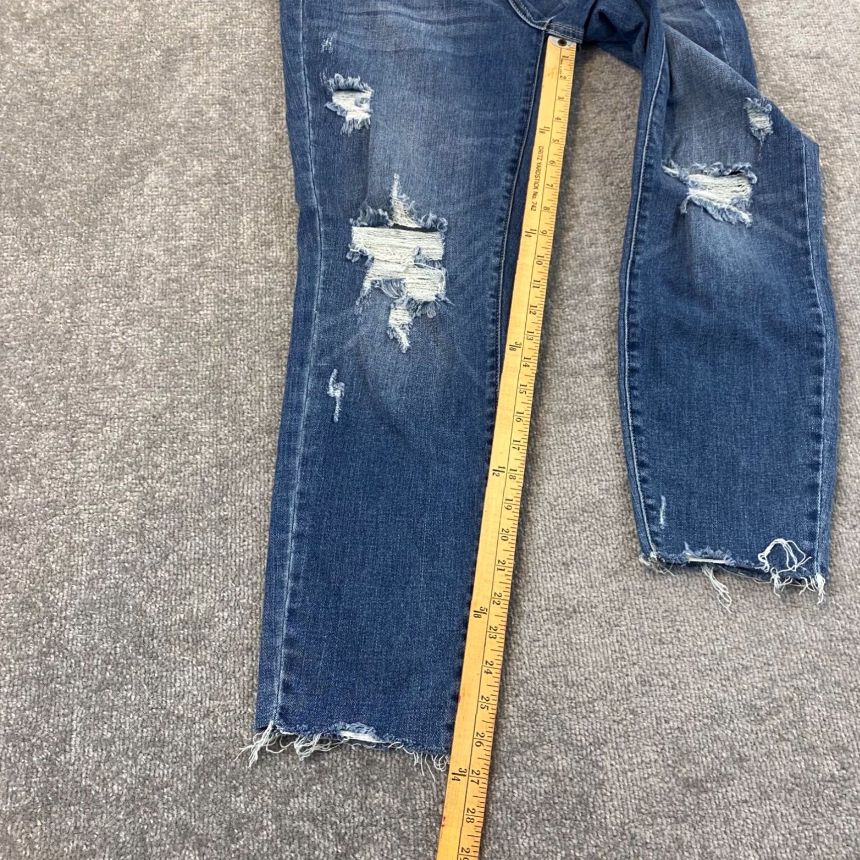 Vintage Judy Blue Relaxed Fit Jeans Womens 5/27 High Rise Blue Washed Distressed 30x27* Jeans Women's Blue Distressed 30 27 Size 27" / US 4 / IT 40 - 5 Thumbnail