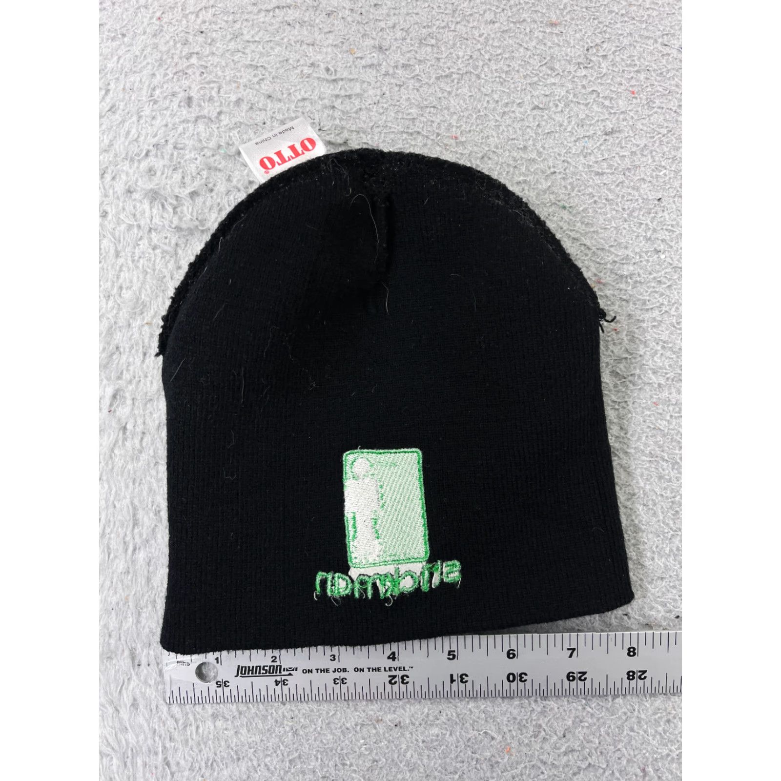 Vintage Otto Beanie Adult One Size Black Knit Embroidered Acrylic Toque Vernal Utah Size ONE SIZE - 6 Thumbnail