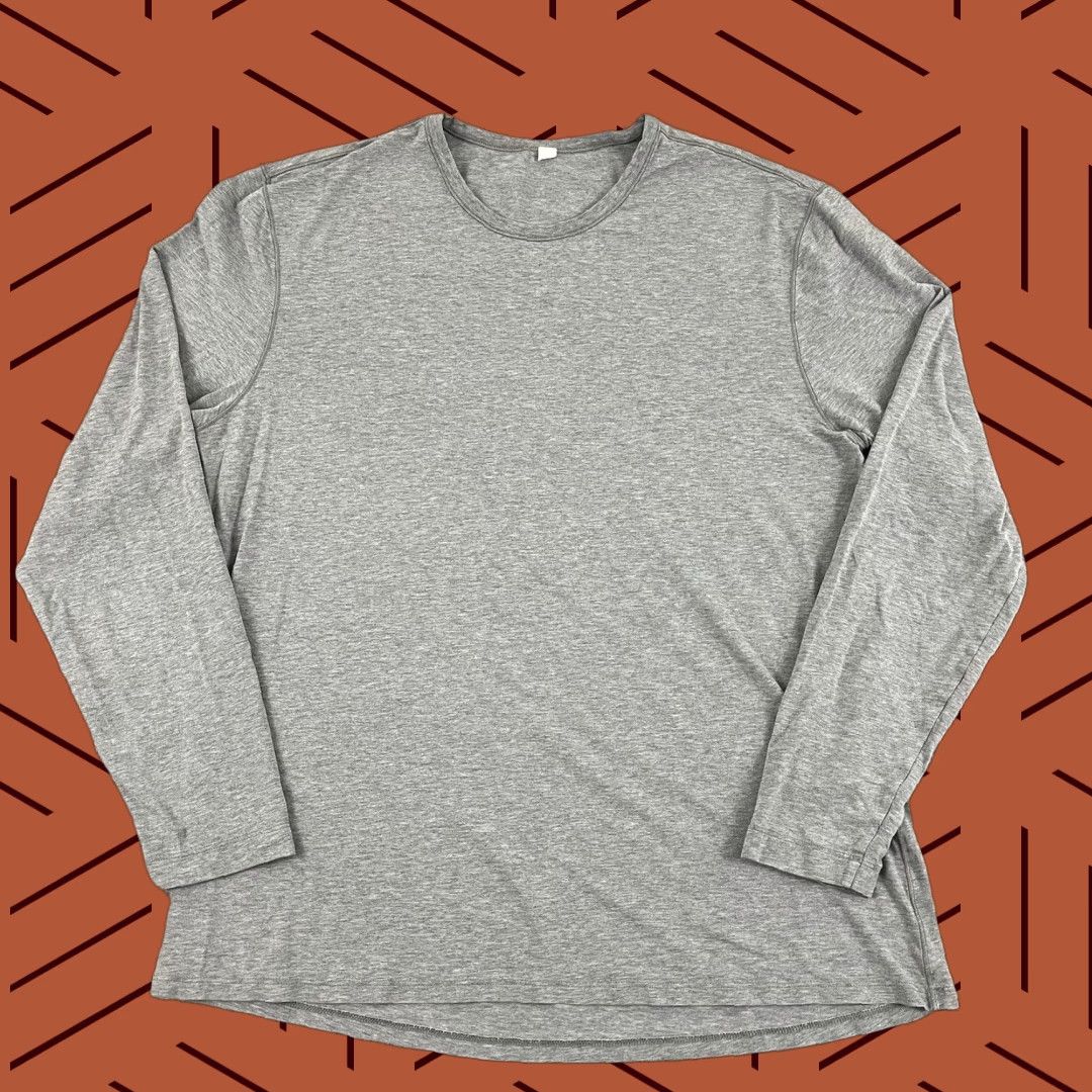 Lululemon LULULEMON Shirt Mens Large Gray Everyday Basic Tee Long Sleeve Stretch Athletic Size US L / EU 52-54 / 3 - 1 Thumbnail