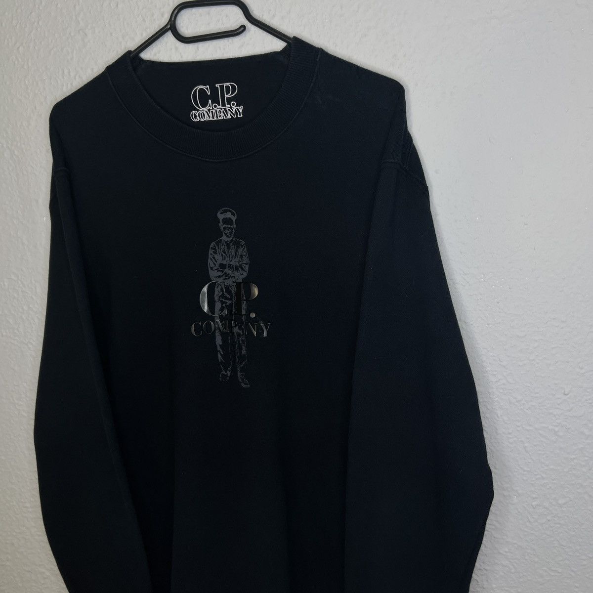 C.P. Company C.P. Company Sweatshirt Black Logo Crewneck Retro Y2K Drill Size US XL / EU 56 / 4 - 3 Thumbnail