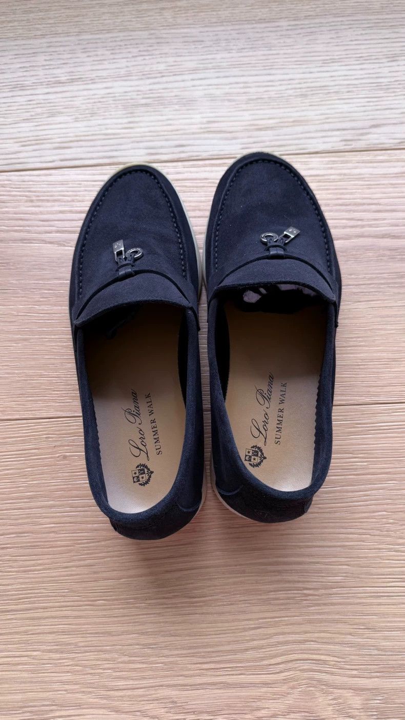 Loro Piana LORO PIANA Cashmere leather women's shoes loafers in cavia Size US 7.5 / IT 37.5 - 4 Thumbnail