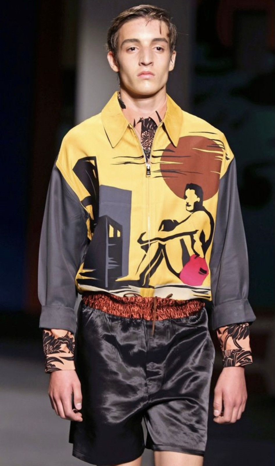 Prada Rare Prada Hawaiian Sunset Multi Cotton Sweatshirt Size L Size US L / EU 52-54 / 3 - 3 Thumbnail