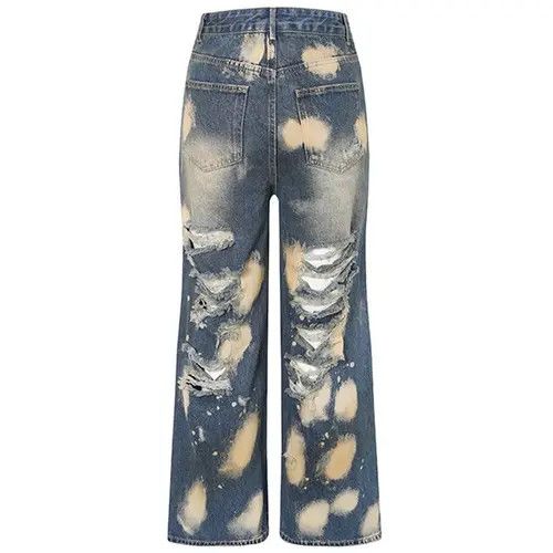 Japanese Brand × Vintage Ripped Distressed Baggy Jeans Size US 32 / EU 48 - 2 Thumbnail