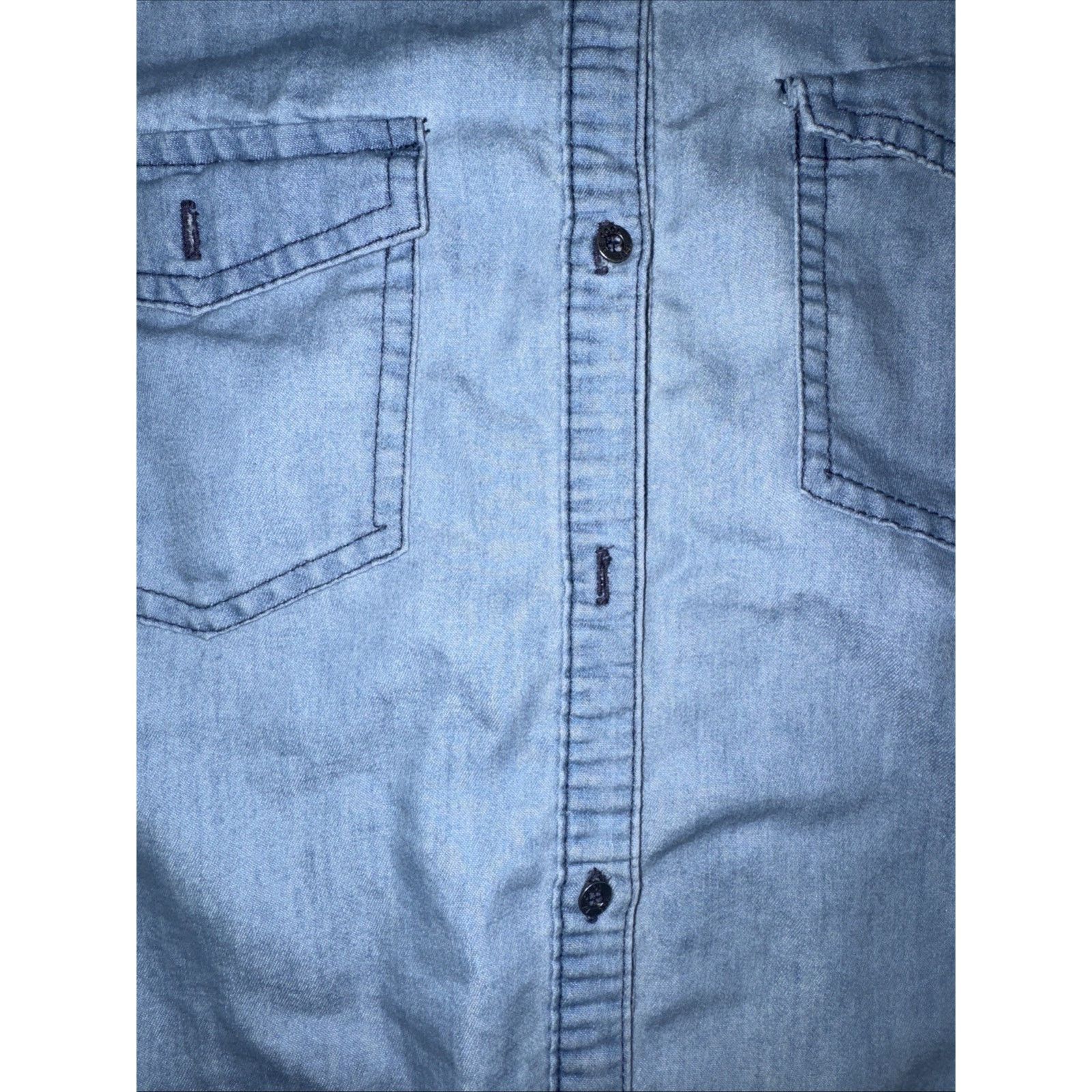 Vintage Womens Be Cool Button Down Shirt Blue Medium 19x24 Size M / US 6-8 / IT 42-44 - 2 Thumbnail