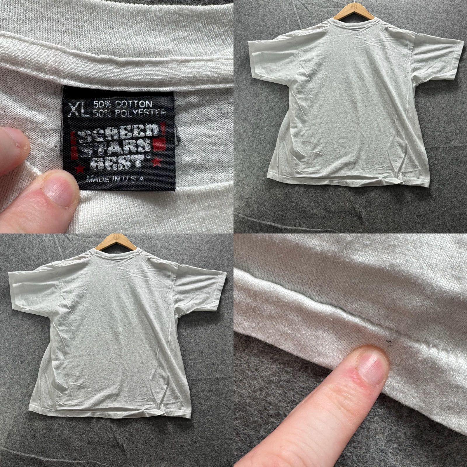 Vintage VINTAGE Shirt Mens L White Layton '93 Soccer 2nd Place Graphic Tee Crewneck 90s Size US L / EU 52-54 / 3 - 8 Thumbnail