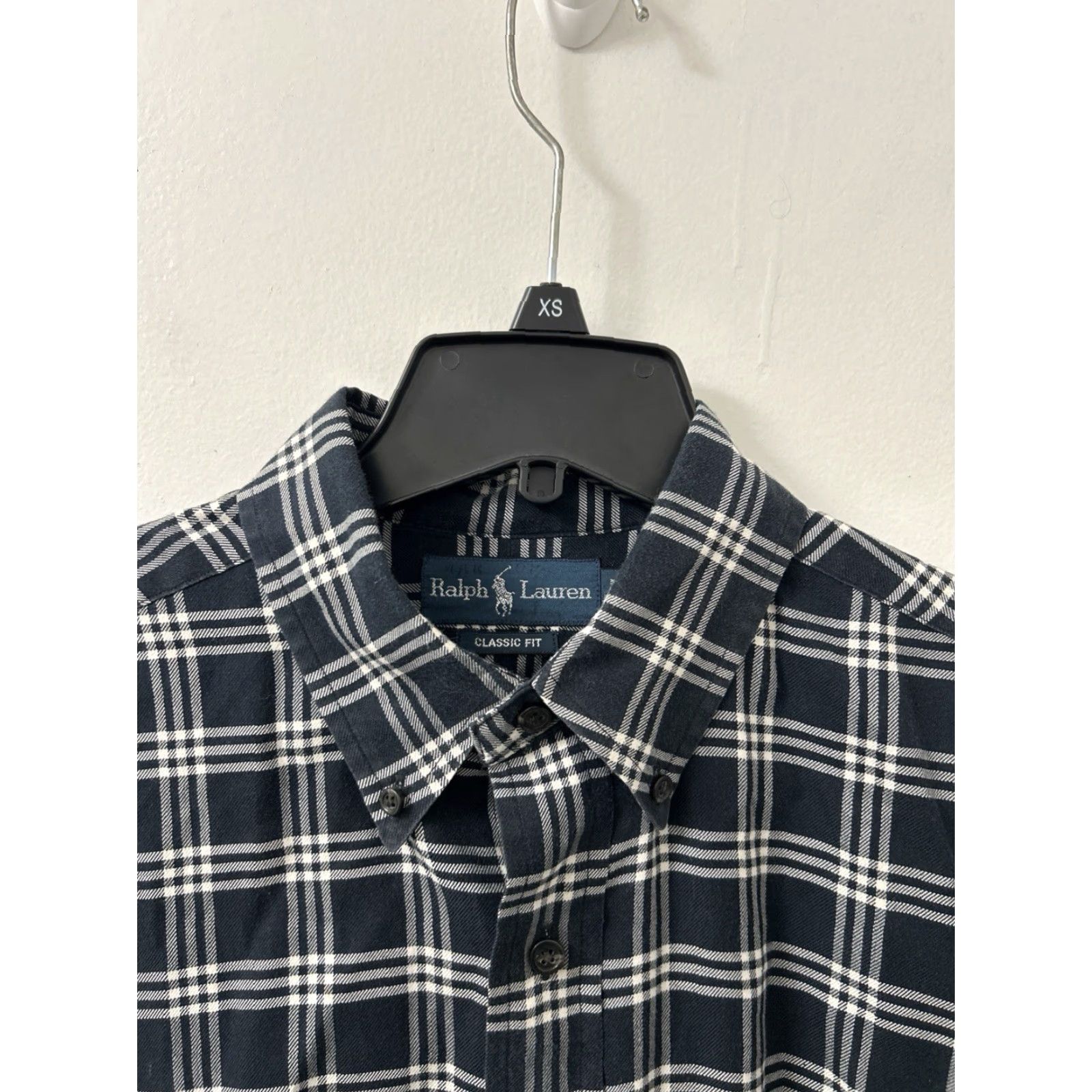 Ralph Lauren VTG Ralph Lauren Shirt Mens L Navy Blue Plaid Classic Fit Button-Down Long Sleeve Size US L / EU 52-54 / 3 - 5 Thumbnail
