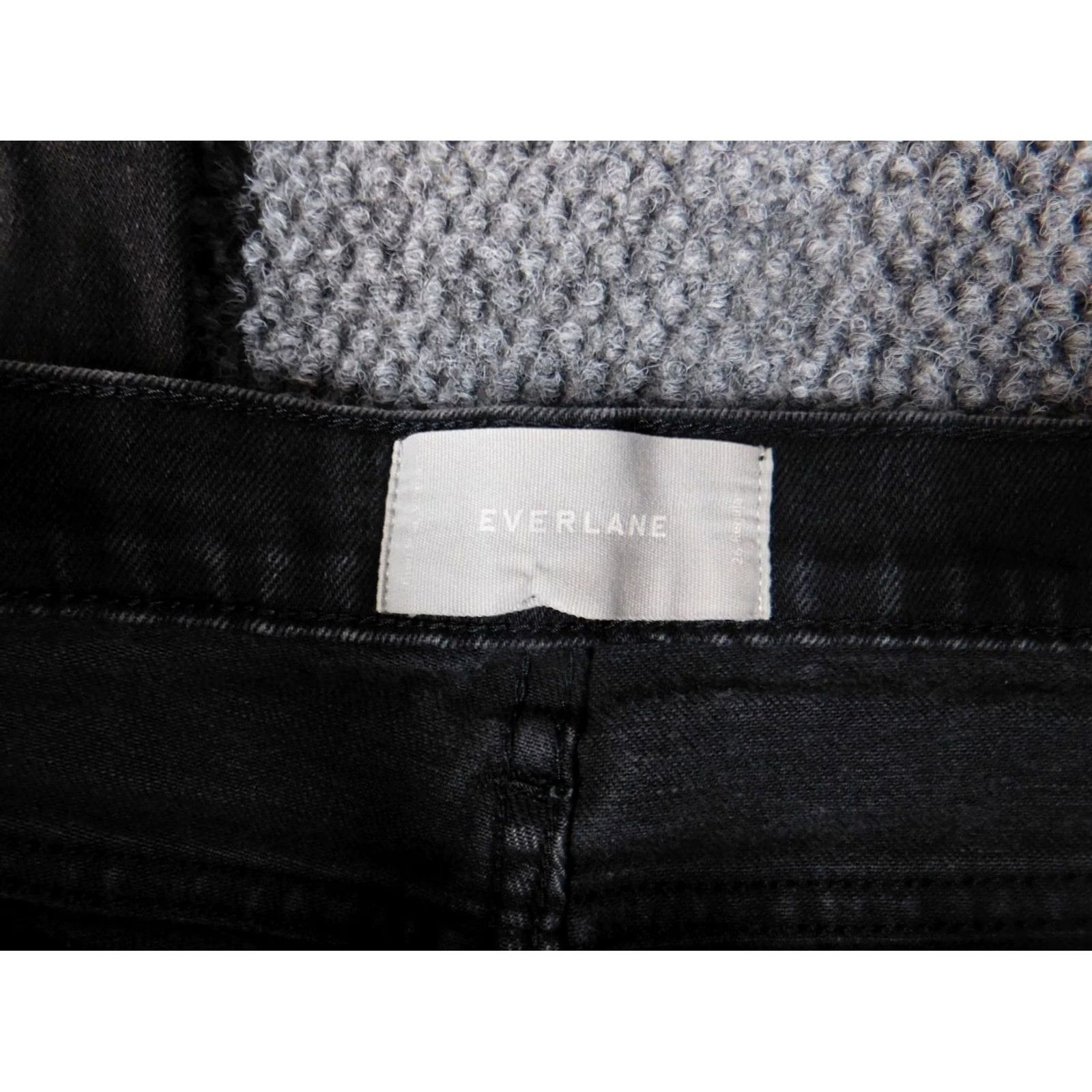 Everlane Everlane Jeans skinny Womens 24 black Denim Slim Pockets Zipper Regular 26in Inseam Jeans Womens Size 42" / US 20 - 3 Thumbnail