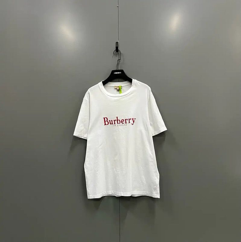Burberry Burberry White Cotton Short Sleeve T-Shirt Size US L / EU 52-54 / 3 - 1 Thumbnail