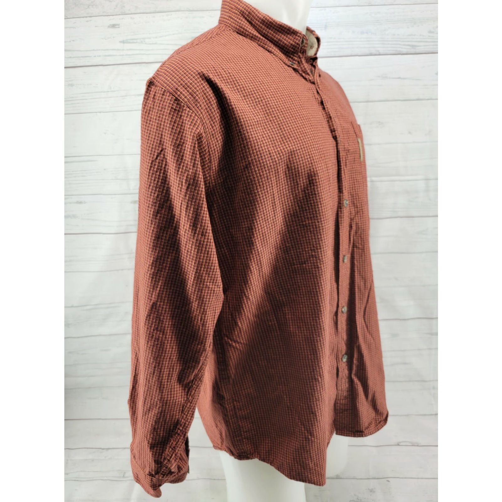 Vintage Columbia Button-Front Long Sleeve Shirt Mens Size Large Brown Orange Pattern Size US L / EU 52-54 / 3 - 4 Thumbnail