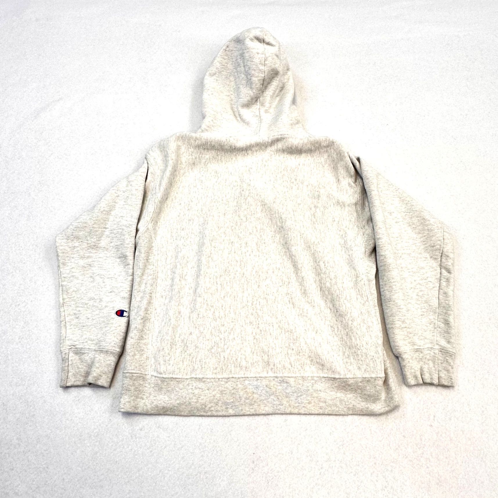 Champion VINTAGE Champion Reverse Weave Gray Hoodie Mens M Large tag Large but measures Medium Embroidered Logo Hooded Kangaroo Pocket Zip Pullover Size US M / EU 48-50 / 2 - 7 Thumbnail
