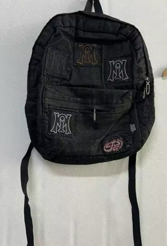 Japanese Brand Denim Backpack Streetwear Embroidery Letter Size ONE SIZE - 1 Thumbnail