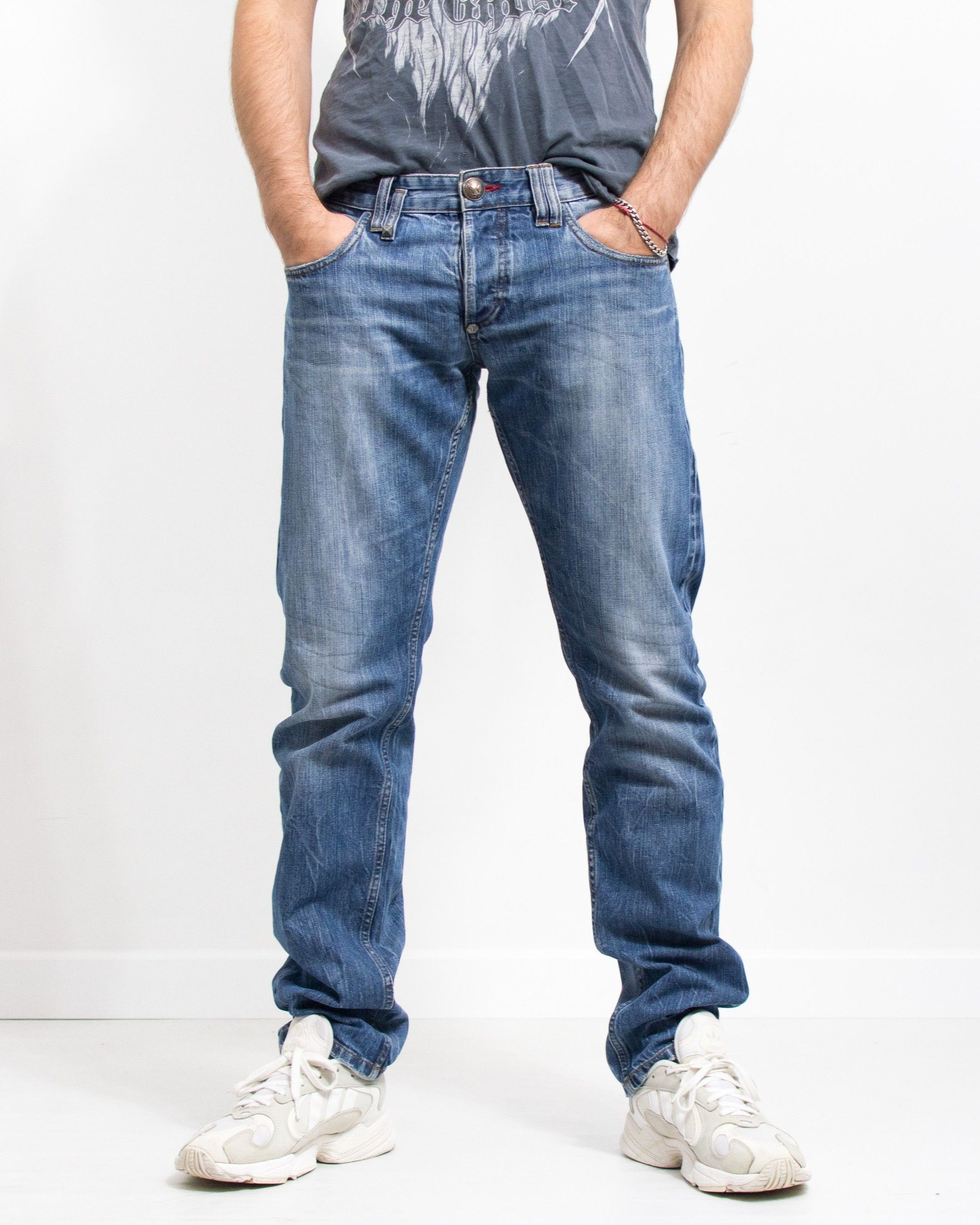 Philipp Plein Vintage Philipp Plein Y2K Selvage Jeans - W34 L34 Size US 34 / EU 50 - 10 Thumbnail