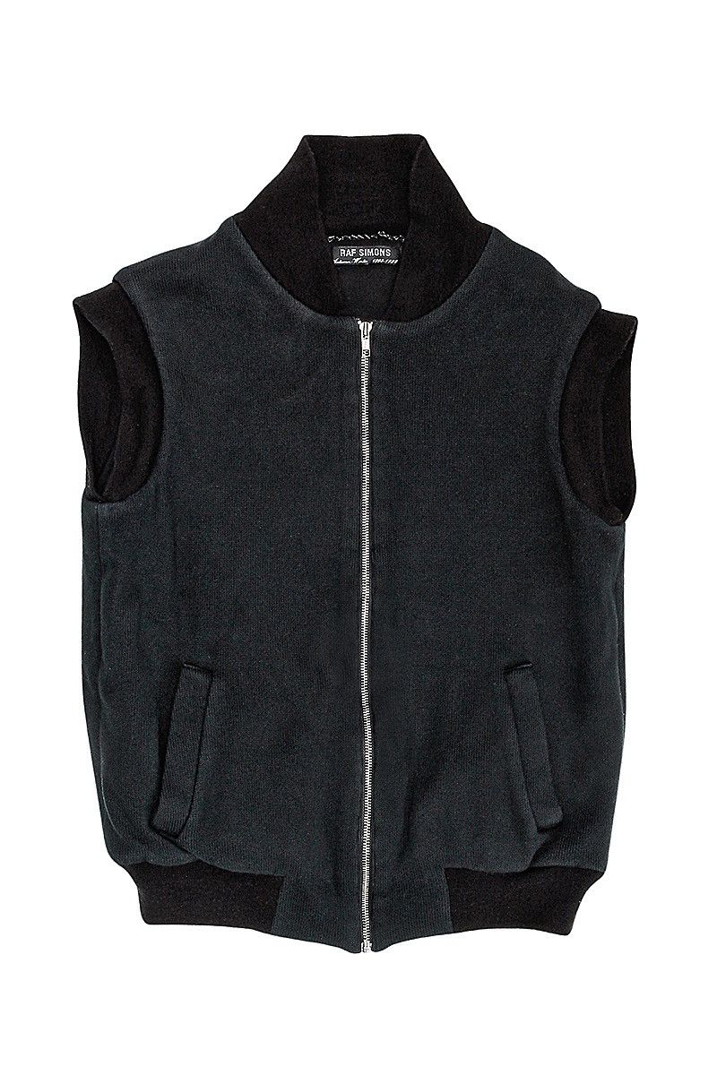 Pre-owned Raf Simons Aw98 Cotton Vest In Black
