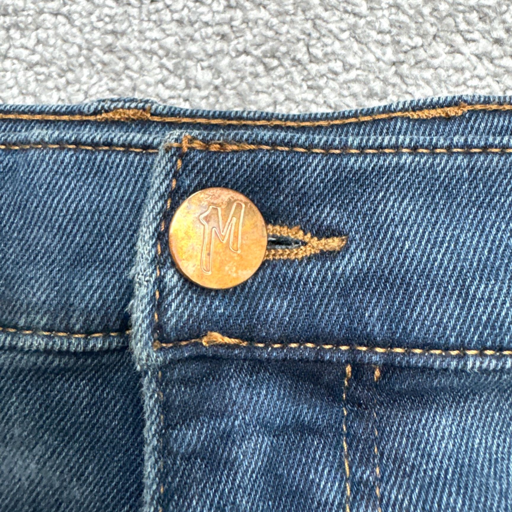 Denime Mugsy Woodys Denim Jeans Men 36x32 Dark Wash Straight Flex Stretch Lined Size US 36 / EU 52 - 4 Thumbnail