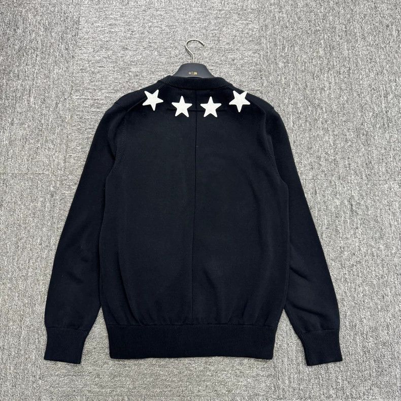Givenchy Givenchy Givenchy Black Sweatshirt with Star Embroidery -2 Size US S / EU 44-46 / 1 - 2 Thumbnail