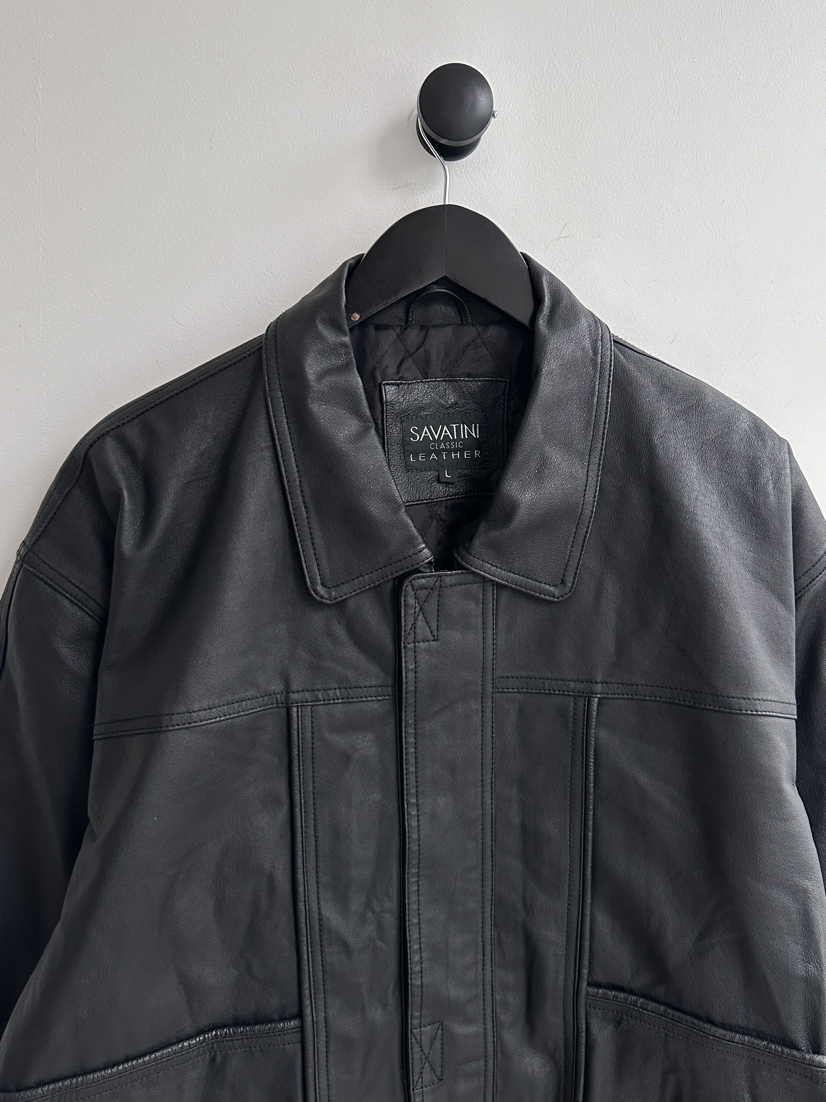Other Vintage Real Leather Bomber Jacket Size US L / EU 52-54 / 3 - 3 Thumbnail