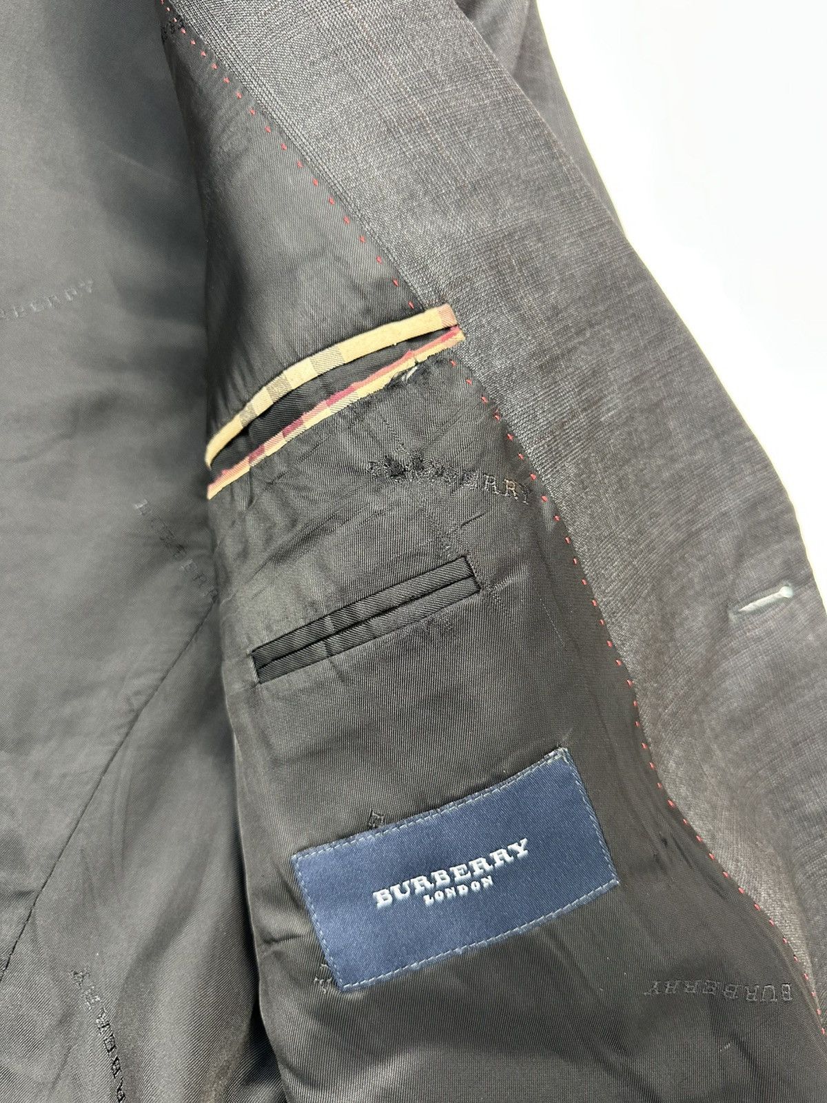 Burberry Burberry Wool Blazer Classic Gray Men's Size 44R - 11 Thumbnail