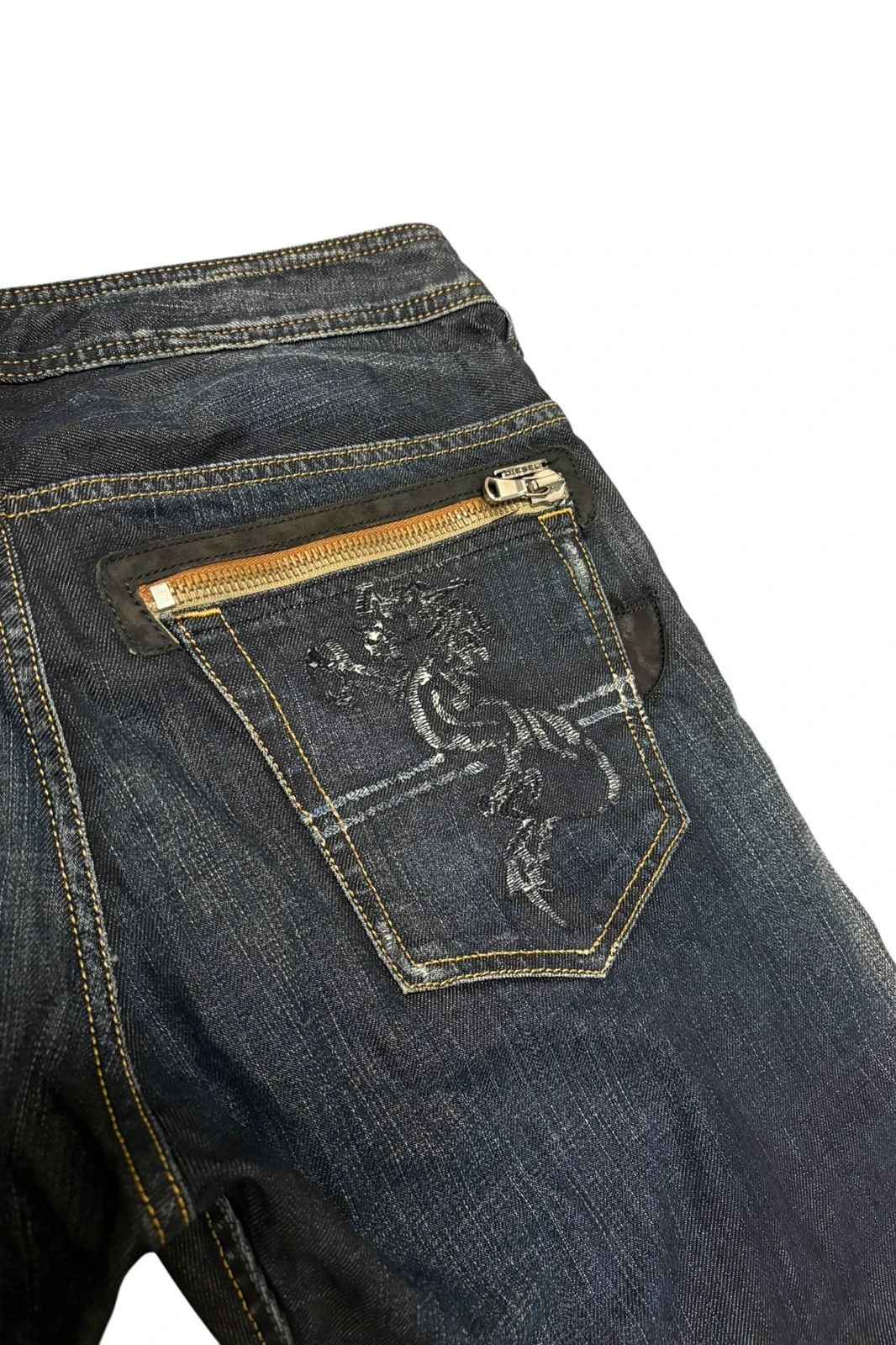 Diesel Japanese Diesel Slammer jeans with leather zips & embroidery Size US 34 / EU 50 - 3 Thumbnail