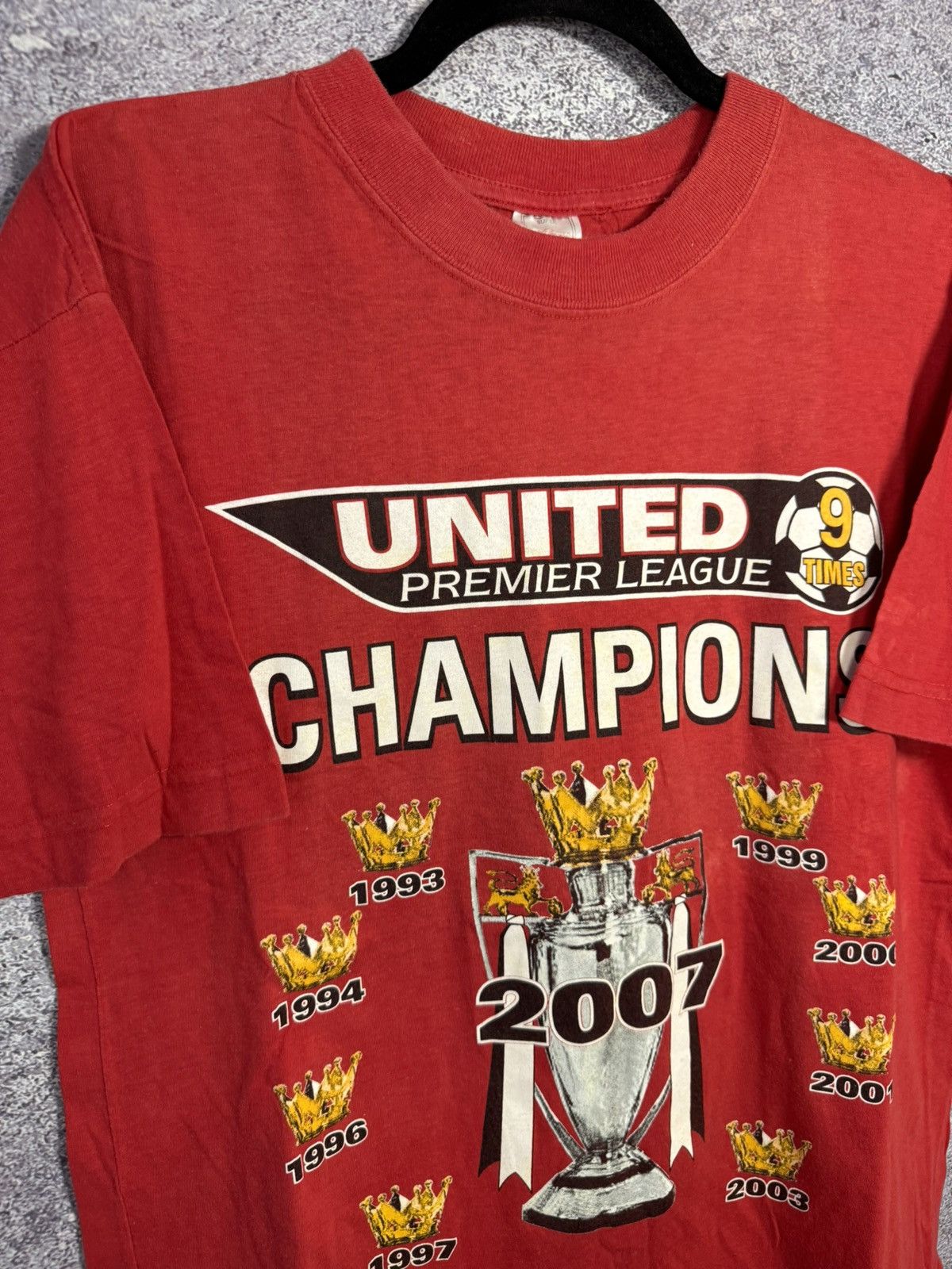 Vintage Vintage Manchester United Champions 2007 Red Tee Merchandise Size US S / EU 44-46 / 1 - 7 Thumbnail