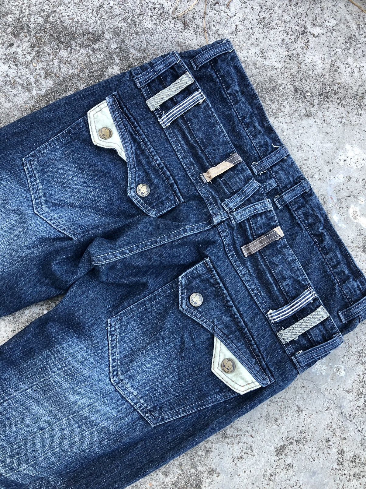 Seditionaries SKULLBONES PUNK STYLE DOUBLE WAIST DENIM Size US 33 - 6 Thumbnail