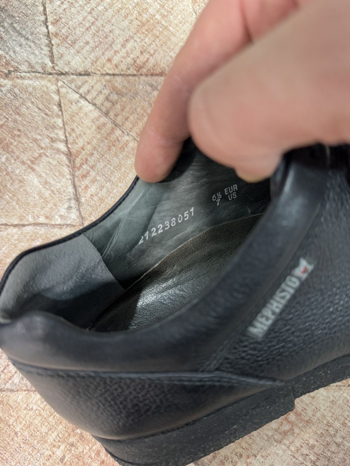 Genuine Leather × Mephisto Mephisto Leather Derby Black Shoes High Quality Casual Hype Size US 7 / EU 40 - 17 Thumbnail