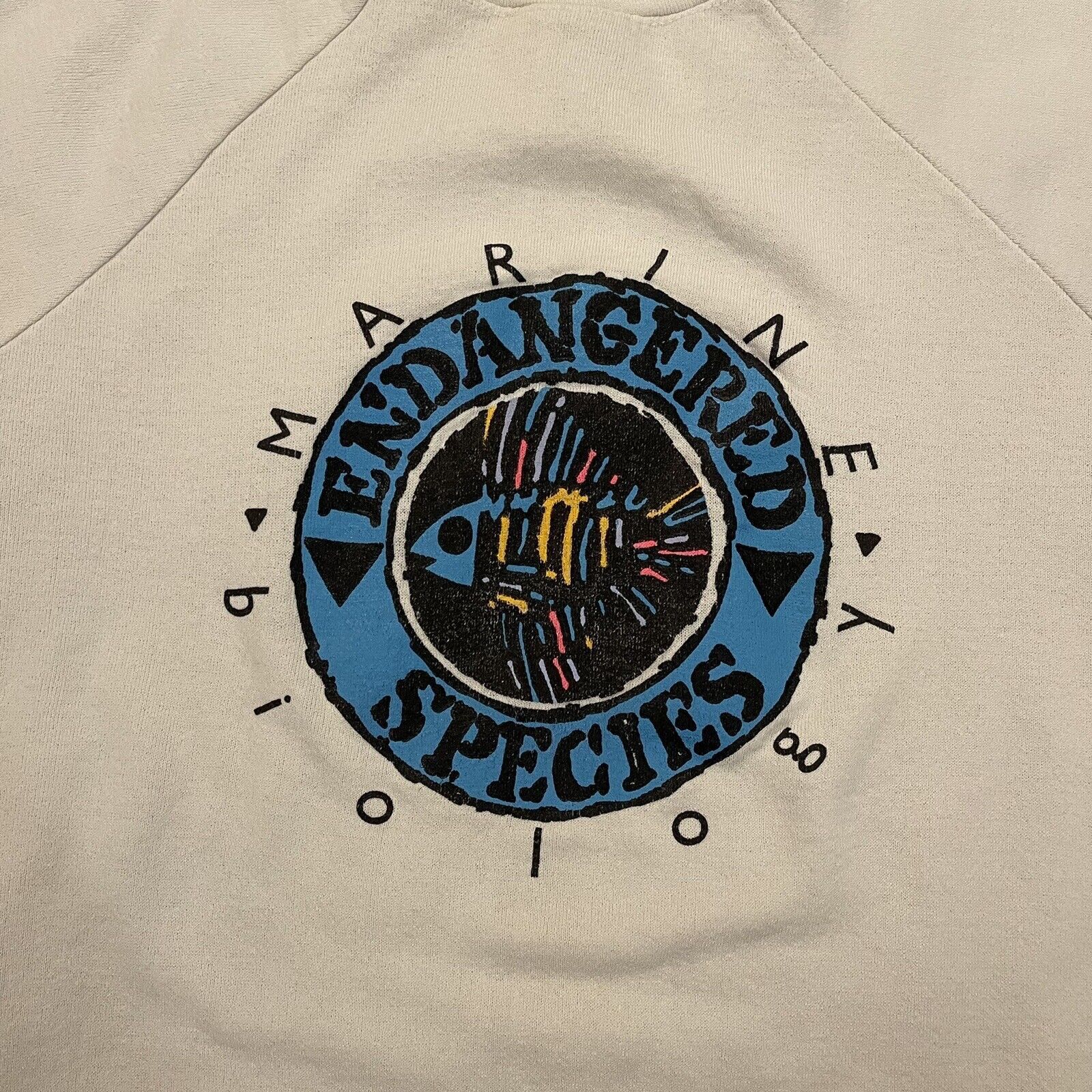 Vintage Vtg Raglan Marine Biology Endangered Species Sweatshirt M Size US M / EU 48-50 / 2 - 10 Thumbnail